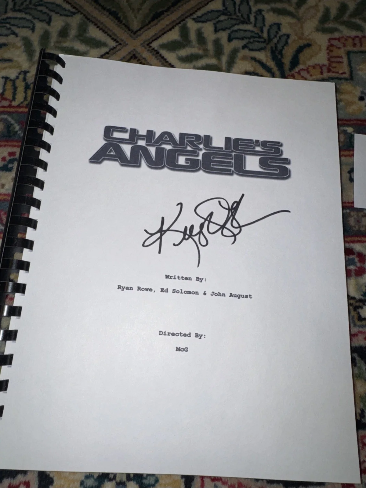 2000 Signed KELLY LYNCH Autographed Charlie's Angels Script Screenplay ACOA COA, image 4