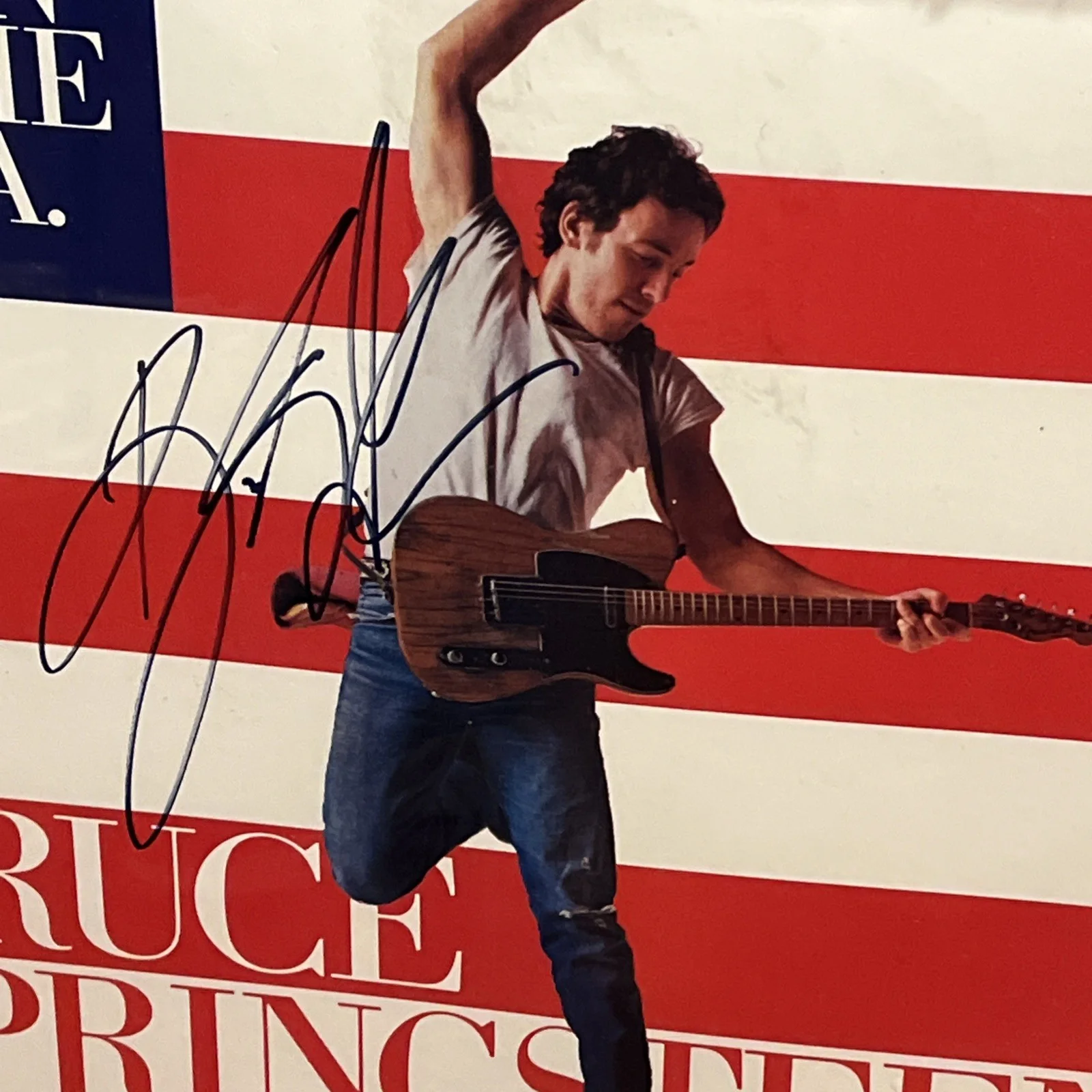 Bruce Springsteen signed Vinyl Framed 23 X 26“ JSA Letter, image 3