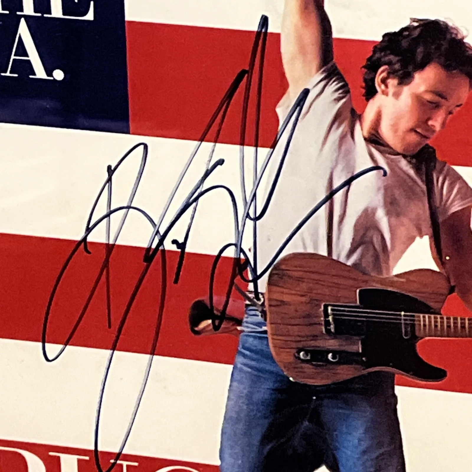 Bruce Springsteen signed Vinyl Framed 23 X 26“ JSA Letter, image 4