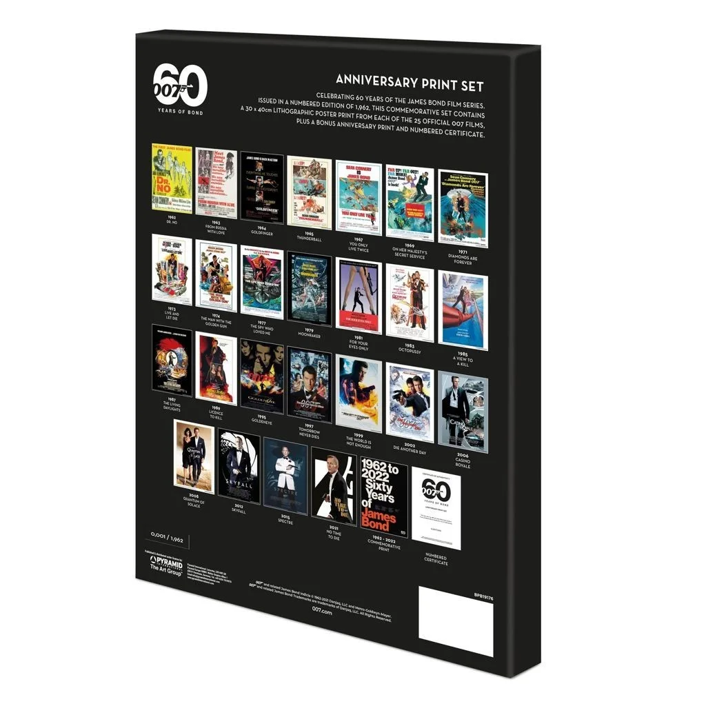 James Bond 007 60th Anniversary Poster Print Box Set Limited Edition CoA 1/1962, image 4