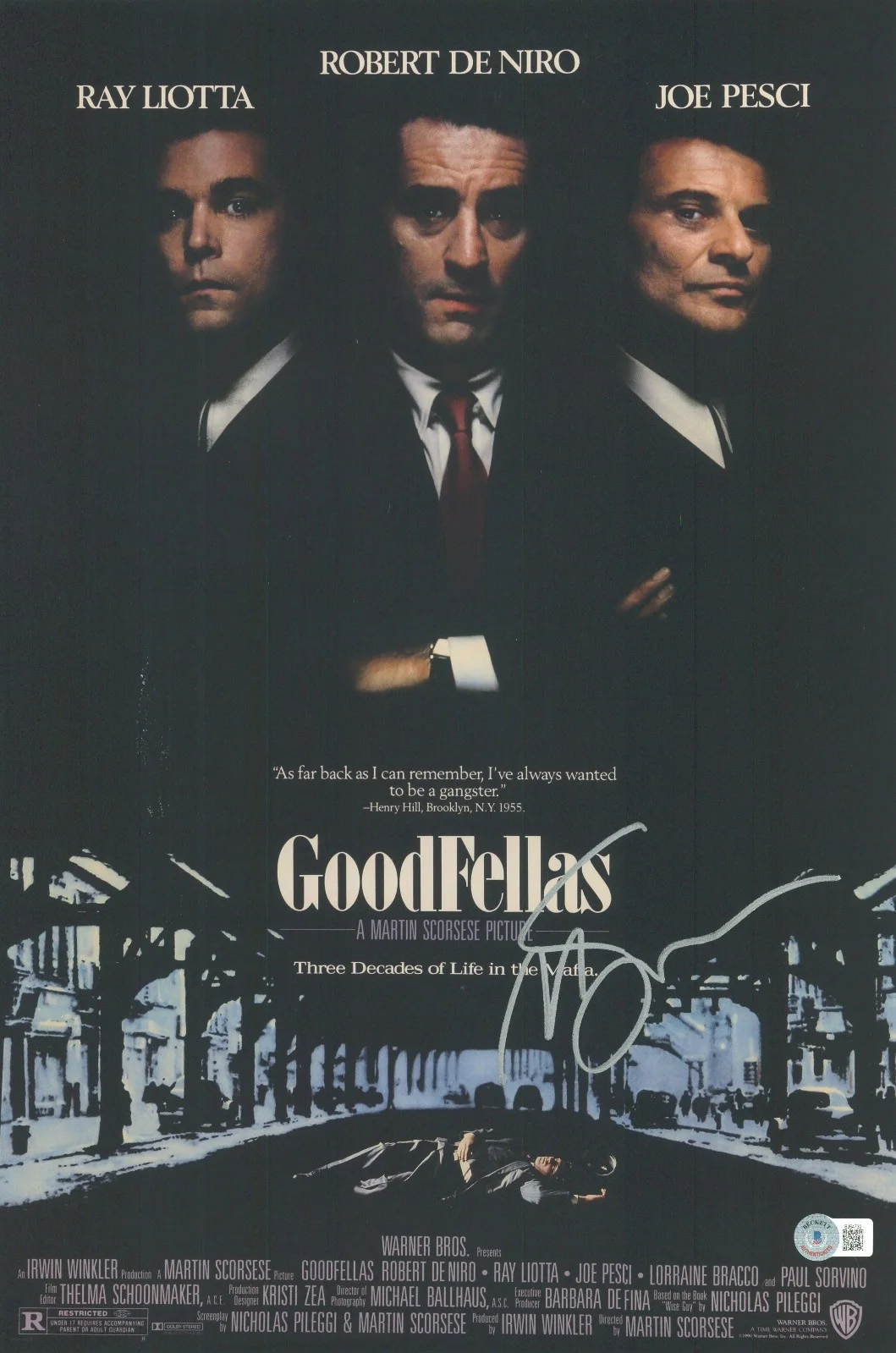Martin Scorsese — Martin Scorsese Signed Autograph Goodfellas 12x18 Phtoto BAS