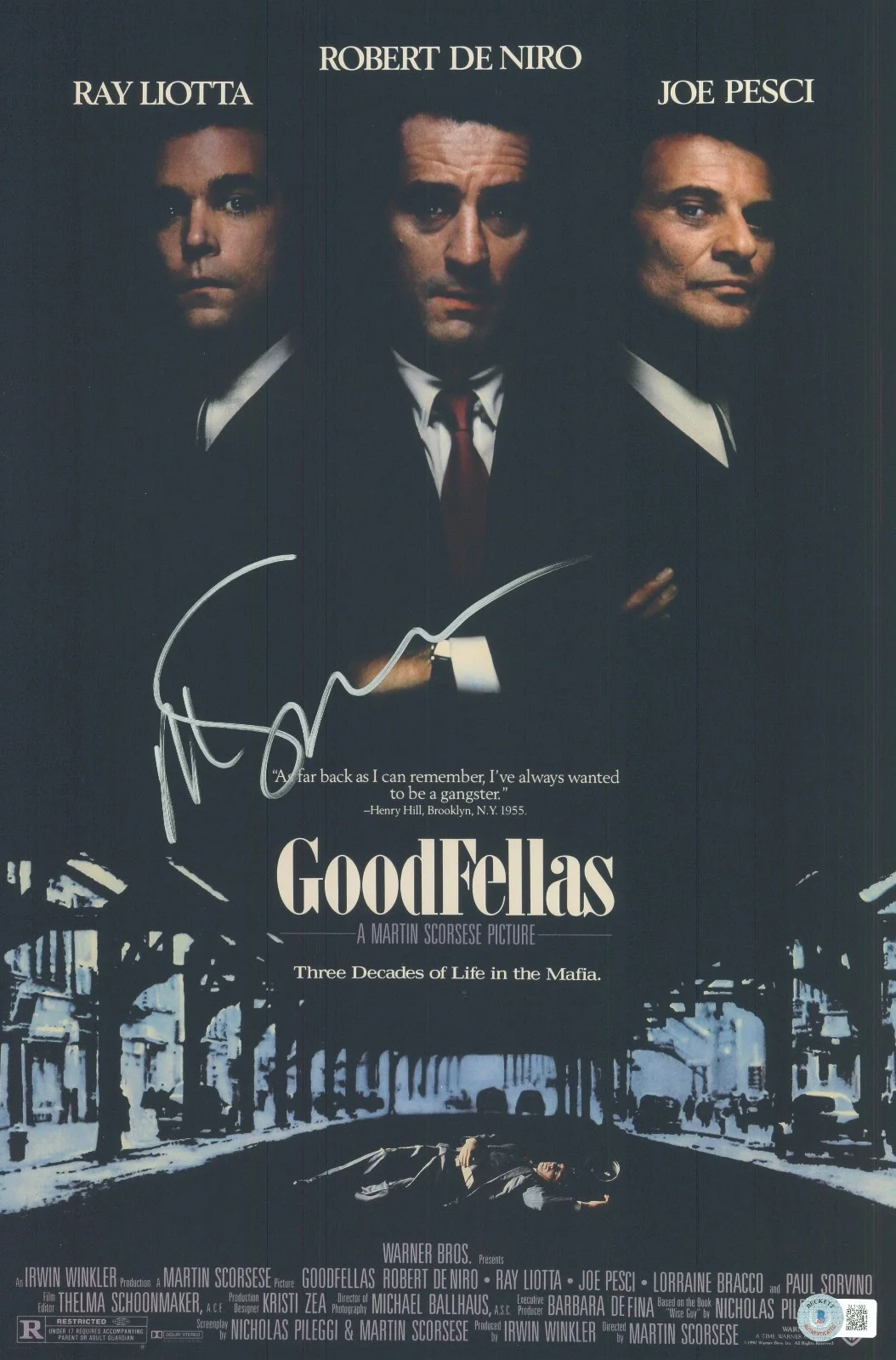 Martin Scorsese — Martin Scorsese Signed Autograph Goodfellas 12x18 Phtoto BAS