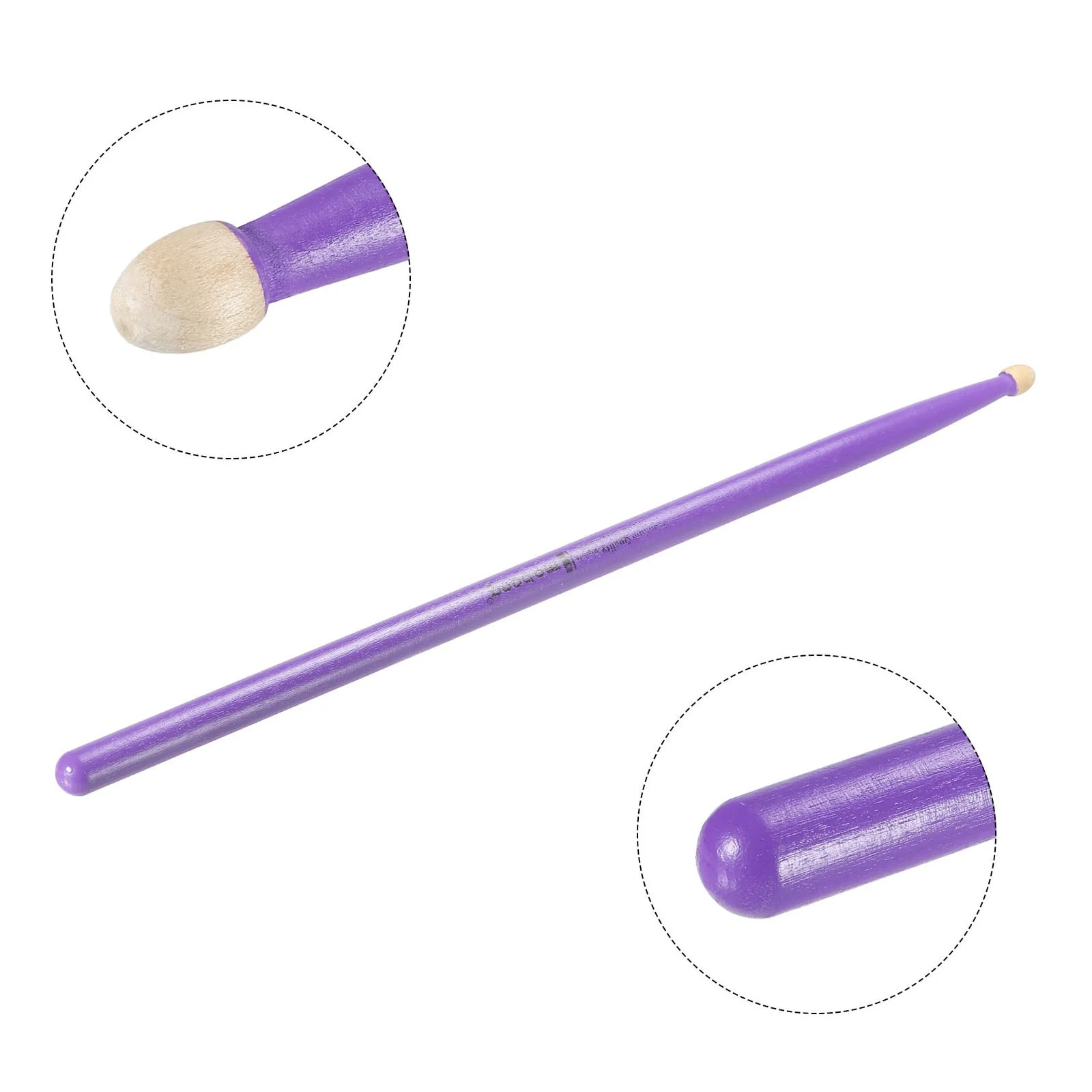 1 Pair Maple Wood Drumstick Anti Slip Drum Stick 7A Purple for Drumming Musical, изображение 4