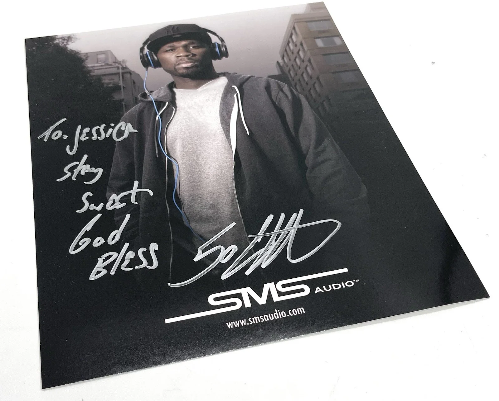 Curtis "50 Cent" Jackson Signed 8x10 Photo Autograph Rapper SMS Audio Promo, изображение 2