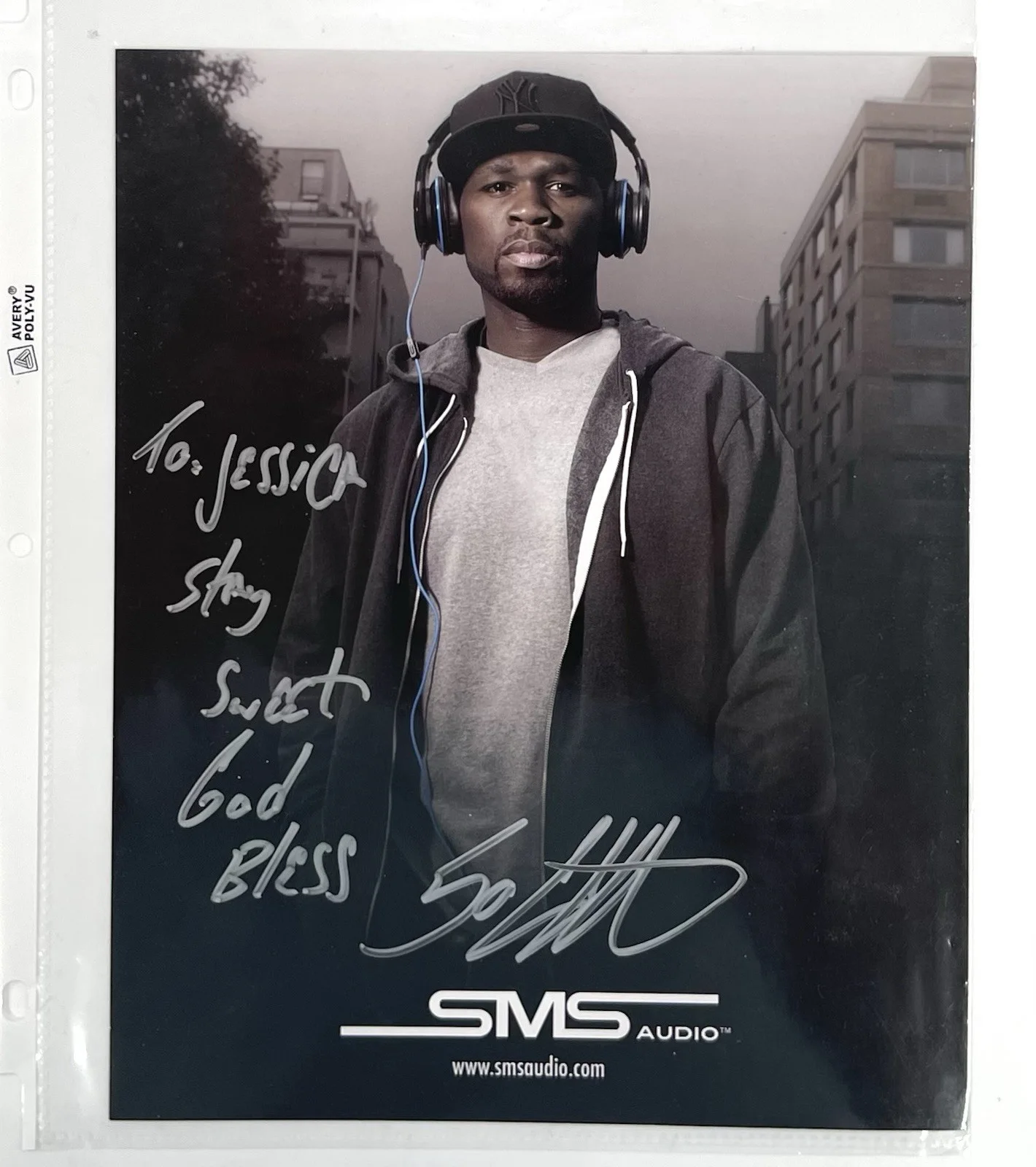 Curtis "50 Cent" Jackson Signed 8x10 Photo Autograph Rapper SMS Audio Promo, изображение 4