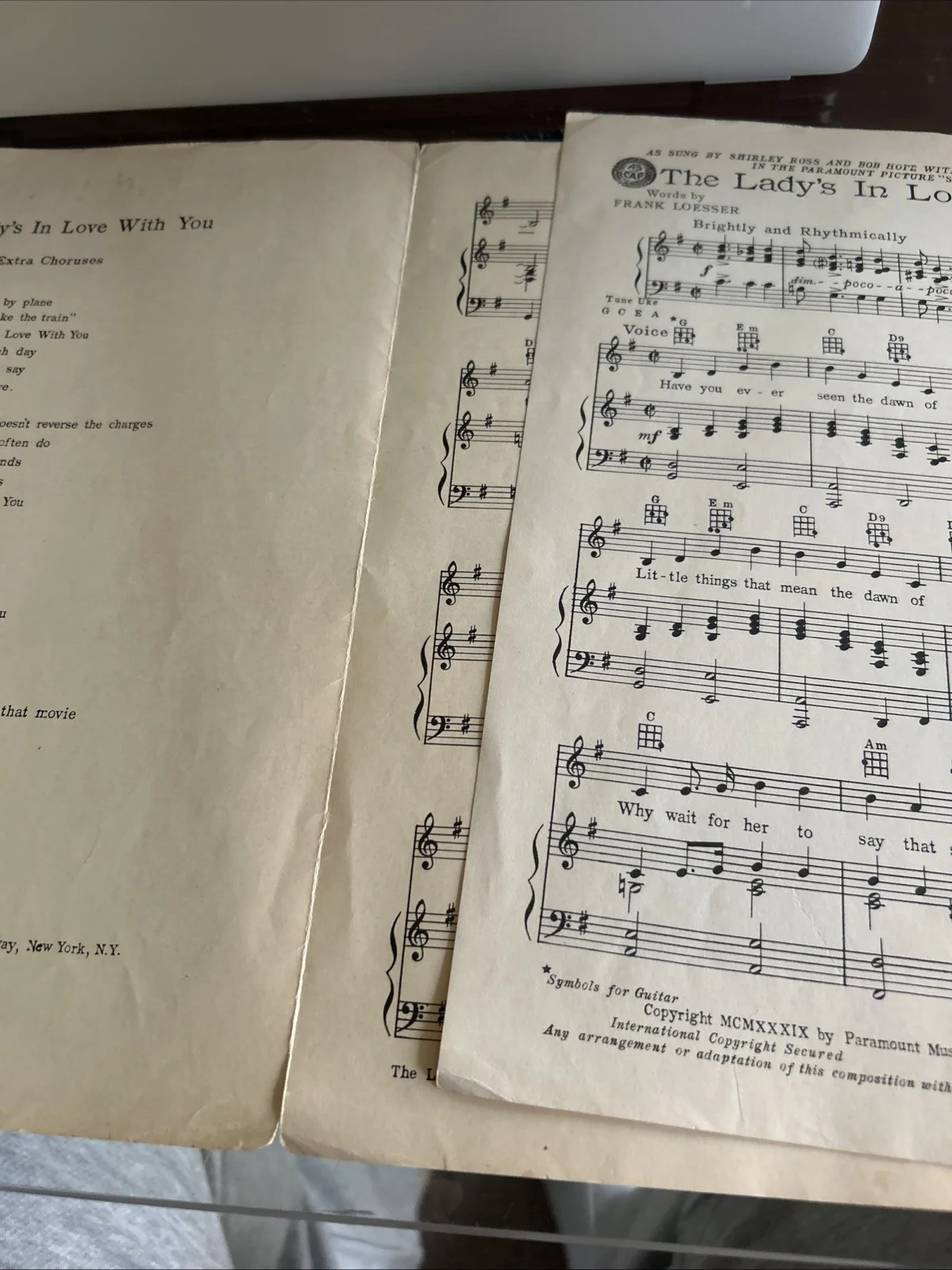 bob hope — Bob Hope Signed 1939 Gene Krupa Sheet Music From Some Like It Hot, изображение 4
