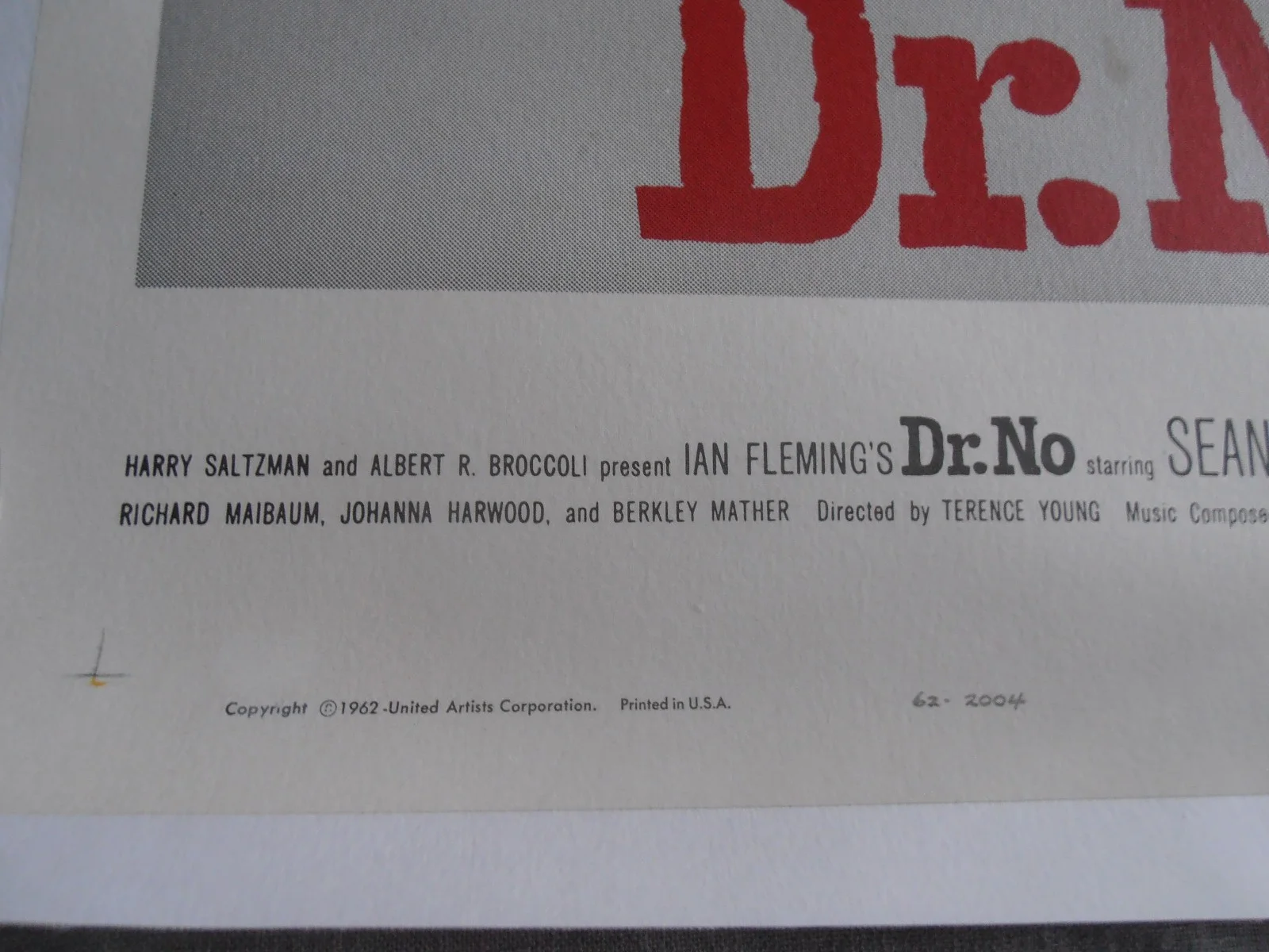 DR. NO JAMES BOND 007 SEAN CONNERY 1962 US ONE SHEET - NEAR MINT LINEN BACKED, изображение 2