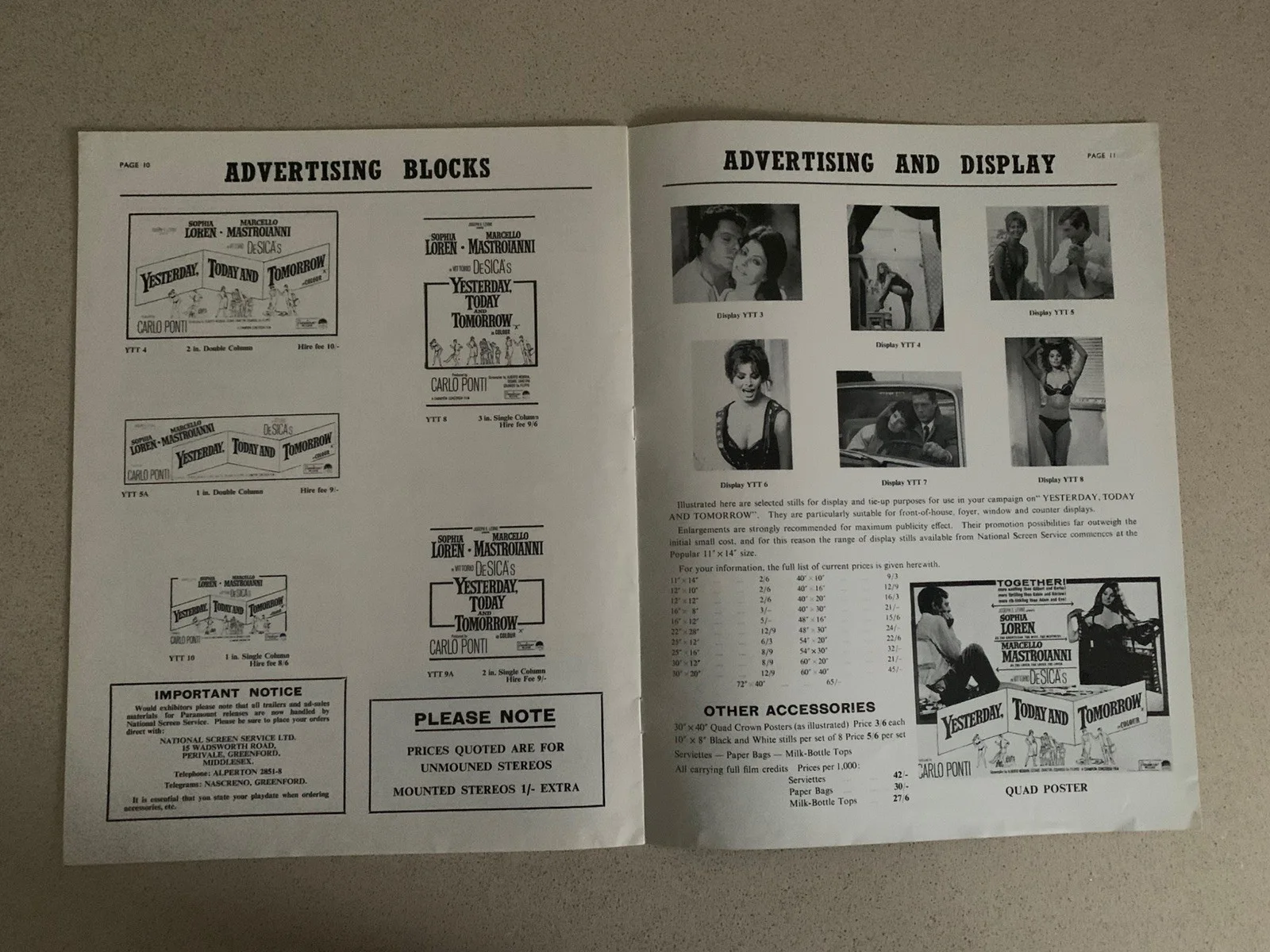 Yesterday, Today & Tomorrow Cinema Campaign Book 1963, image 3