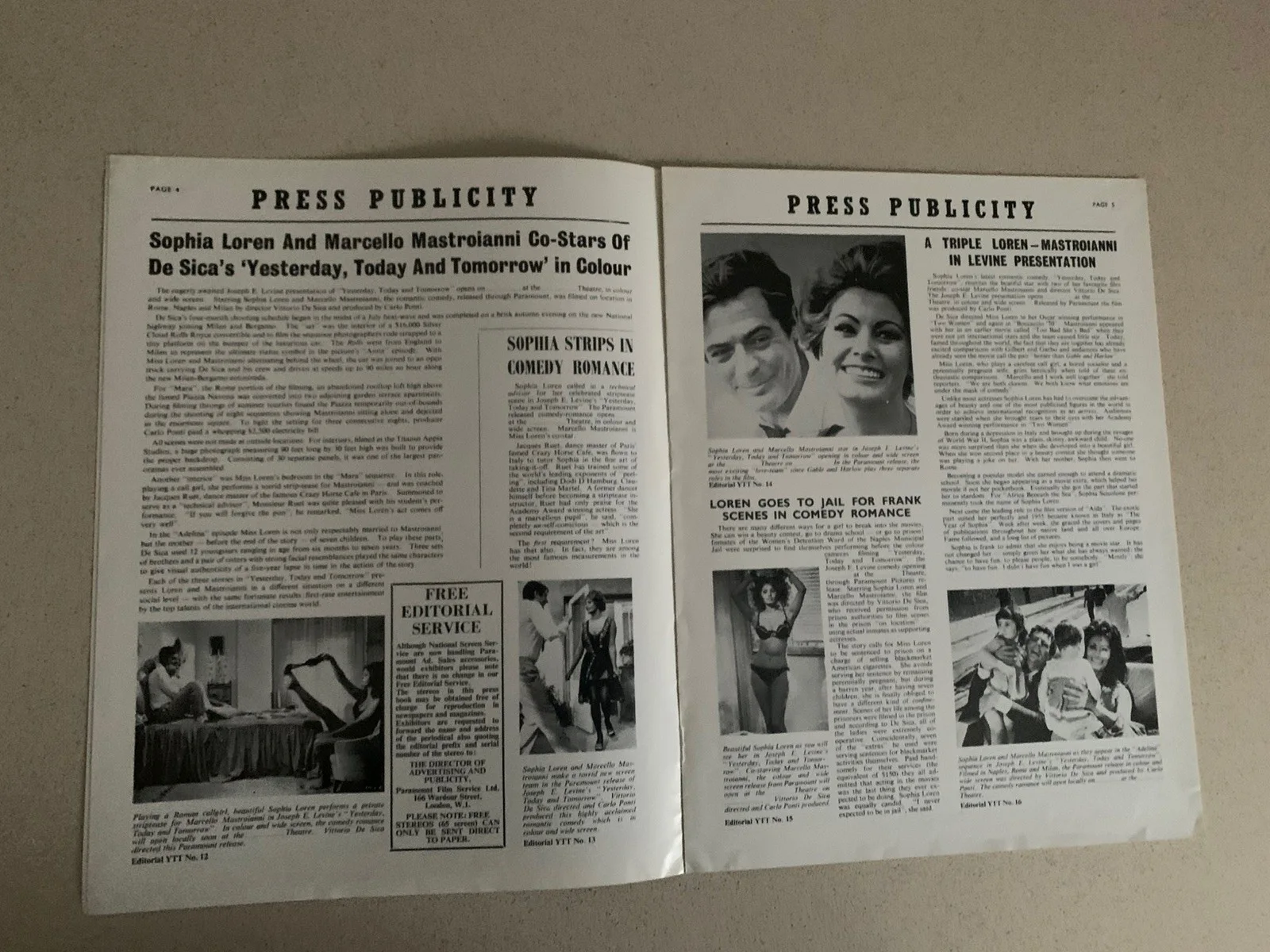 Yesterday, Today & Tomorrow Cinema Campaign Book 1963, image 4