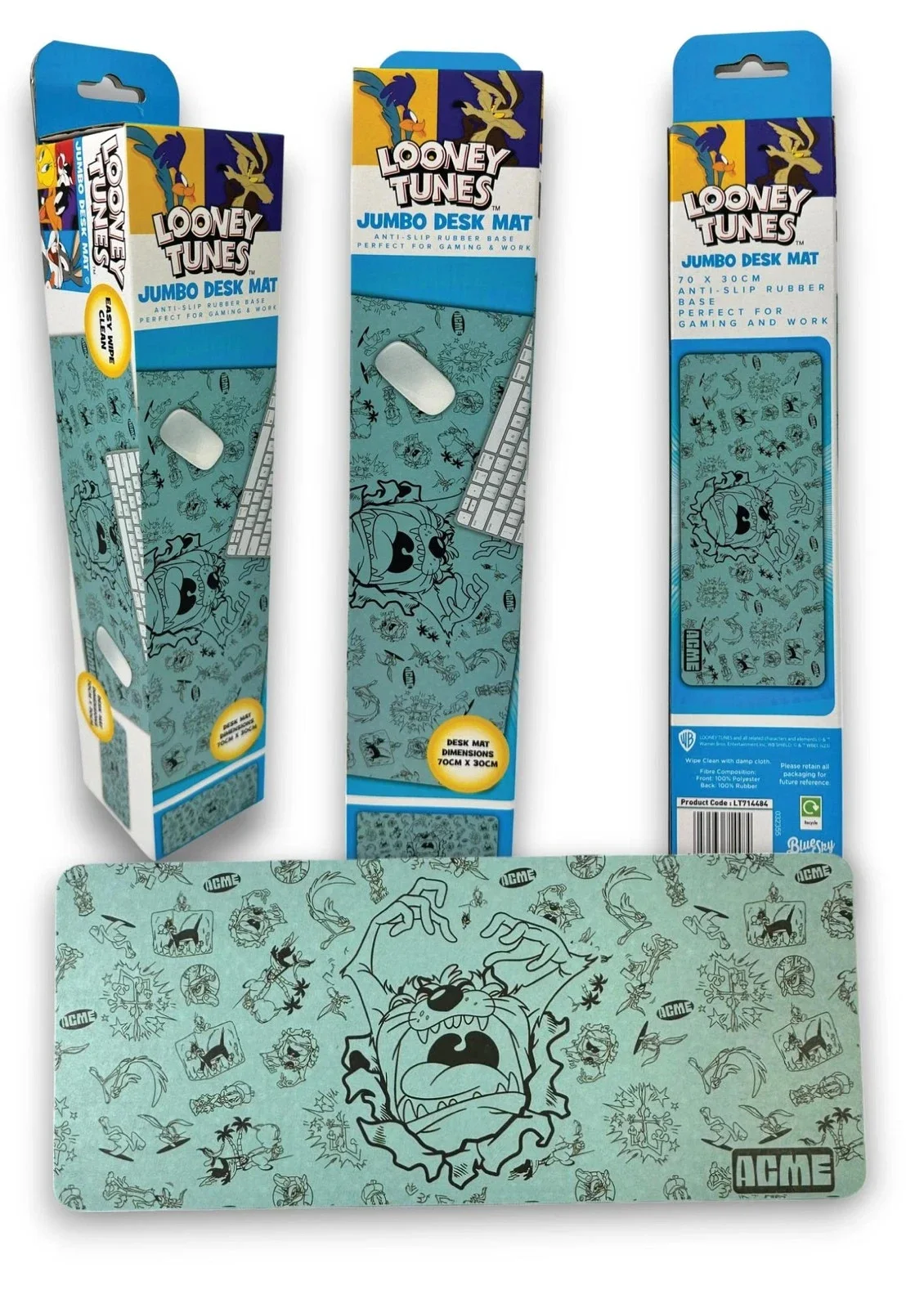 Looney Tunes XXL Taz Desk Mat – 70x30cm Mouse Pad, Gaming & Office Mat BNIB, изображение 2