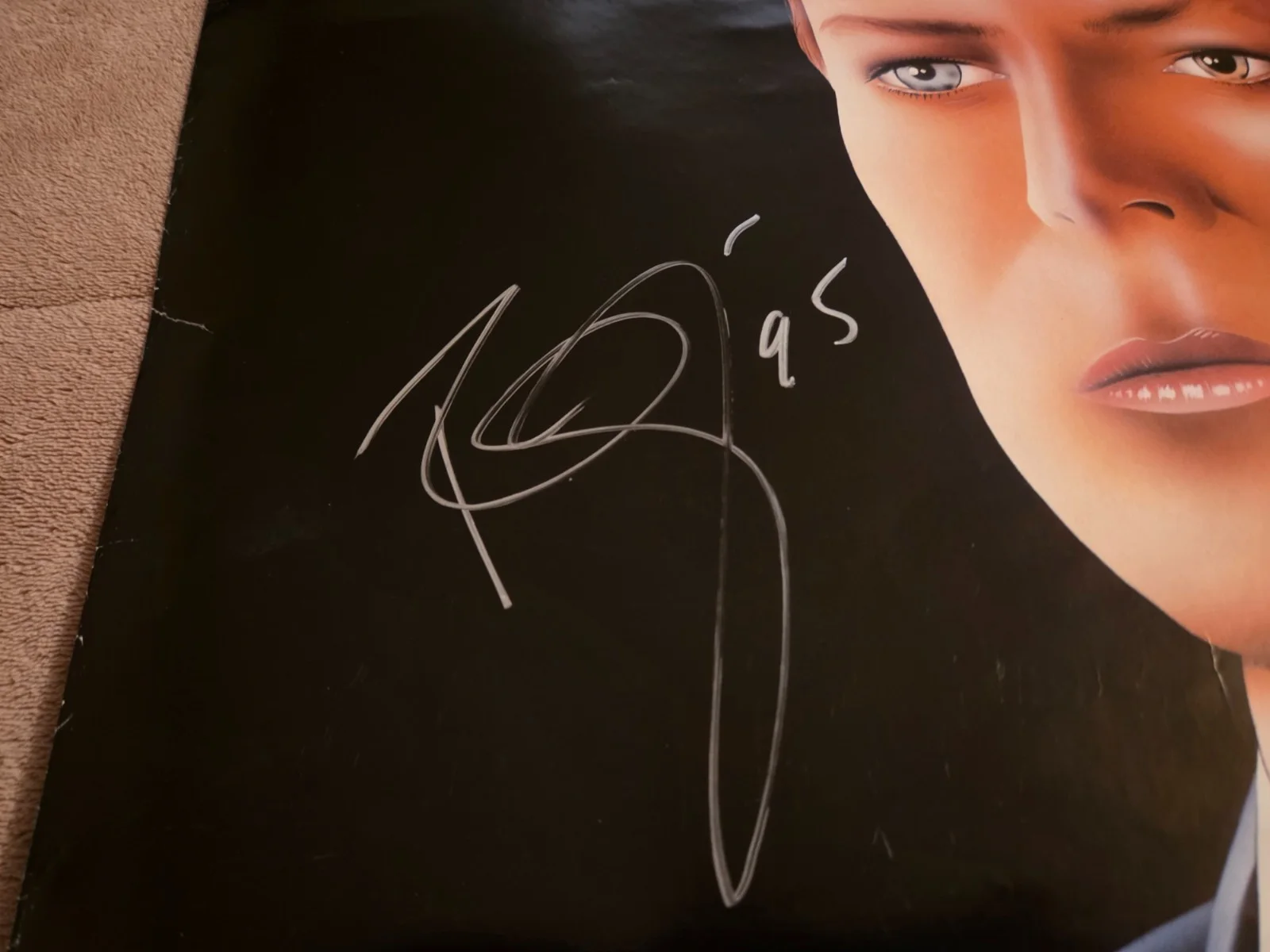 Autographed David Bowie Poster; 35” x 23 1/2”, image 2