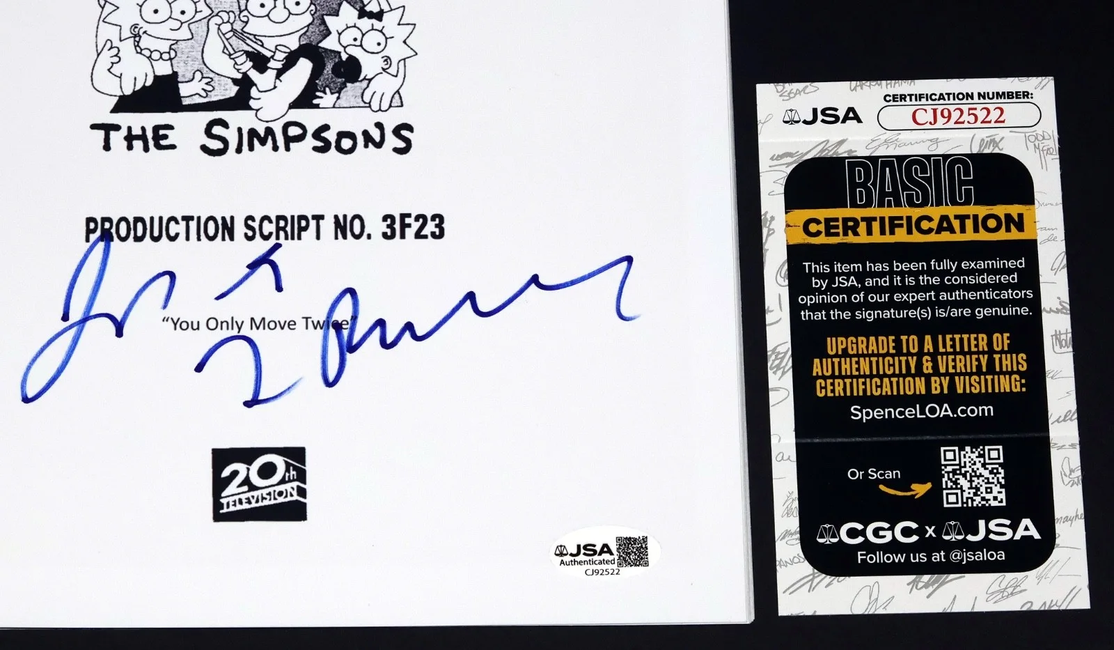 James L Brooks — JAMES L. BROOKS Signed SIMPSONS Only Move Twice TV SHOW SCRIPT + JSA COA creator, image 2