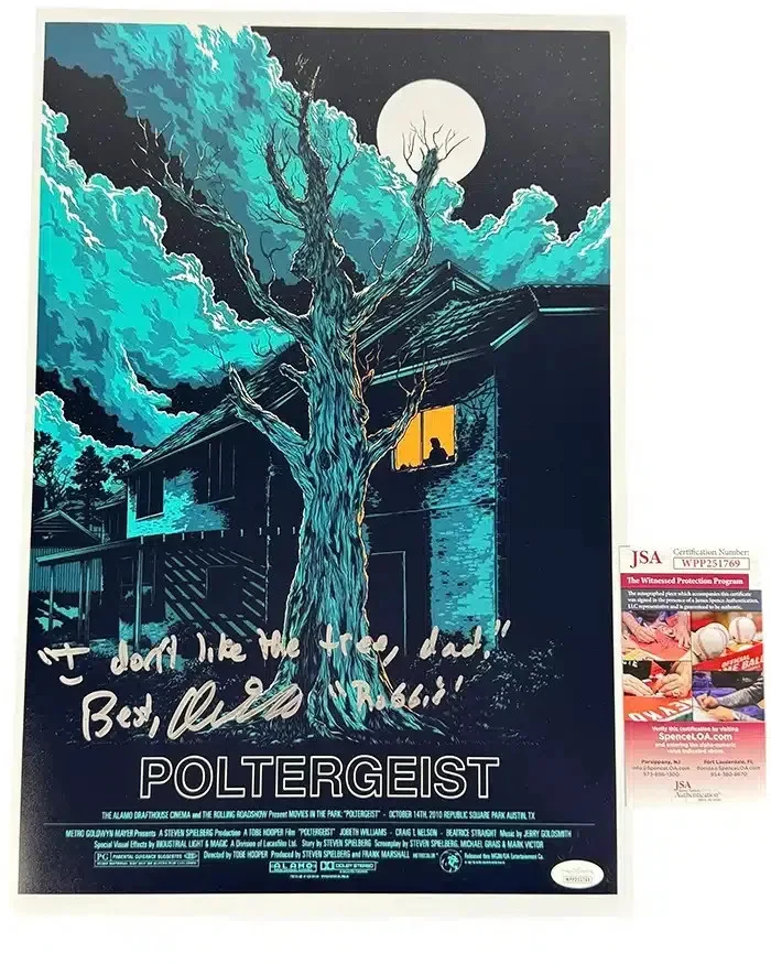 Oliver Robins — Oliver Robins signed 12x18 Poster Robbie Freeling Poltergeist JSA Authentication, image 2