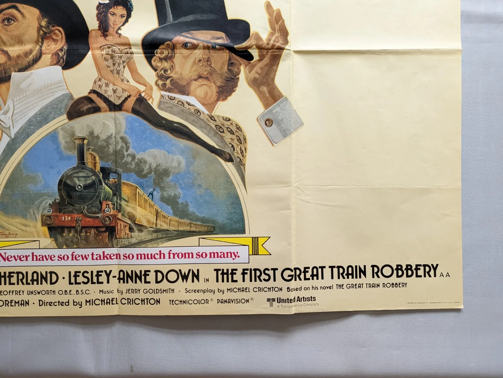 FIRST GREAT TRAIN ROBBERY 1979 Sean Connery, Donald Sutherland UK QUAD POSTER, image 5