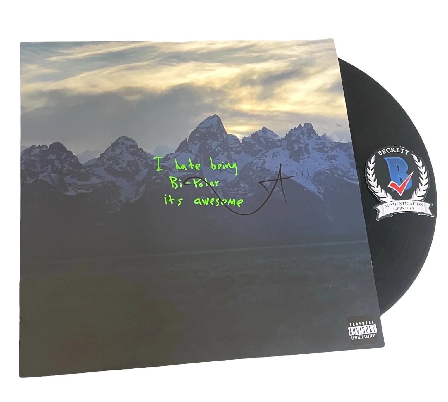 KANYE WEST SIGNED AUTOGRAPH YE LP VINYL BECKETT BAS, image 2