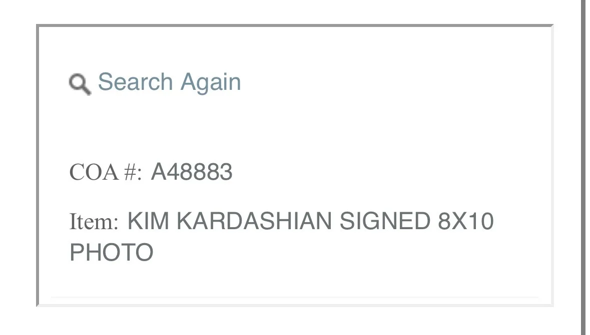 KIM KARDASHIAN SIGNED 8X10 PHOTO - Mint - With COA - “GQ”, изображение 5