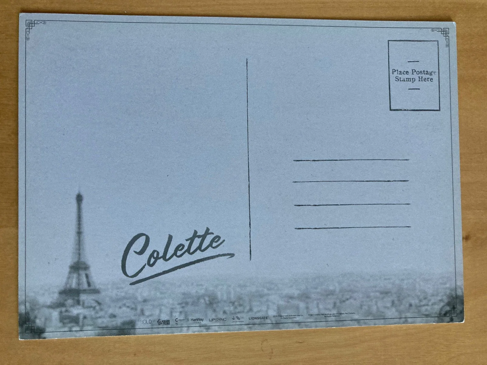 Colette promotional postcard, image 2