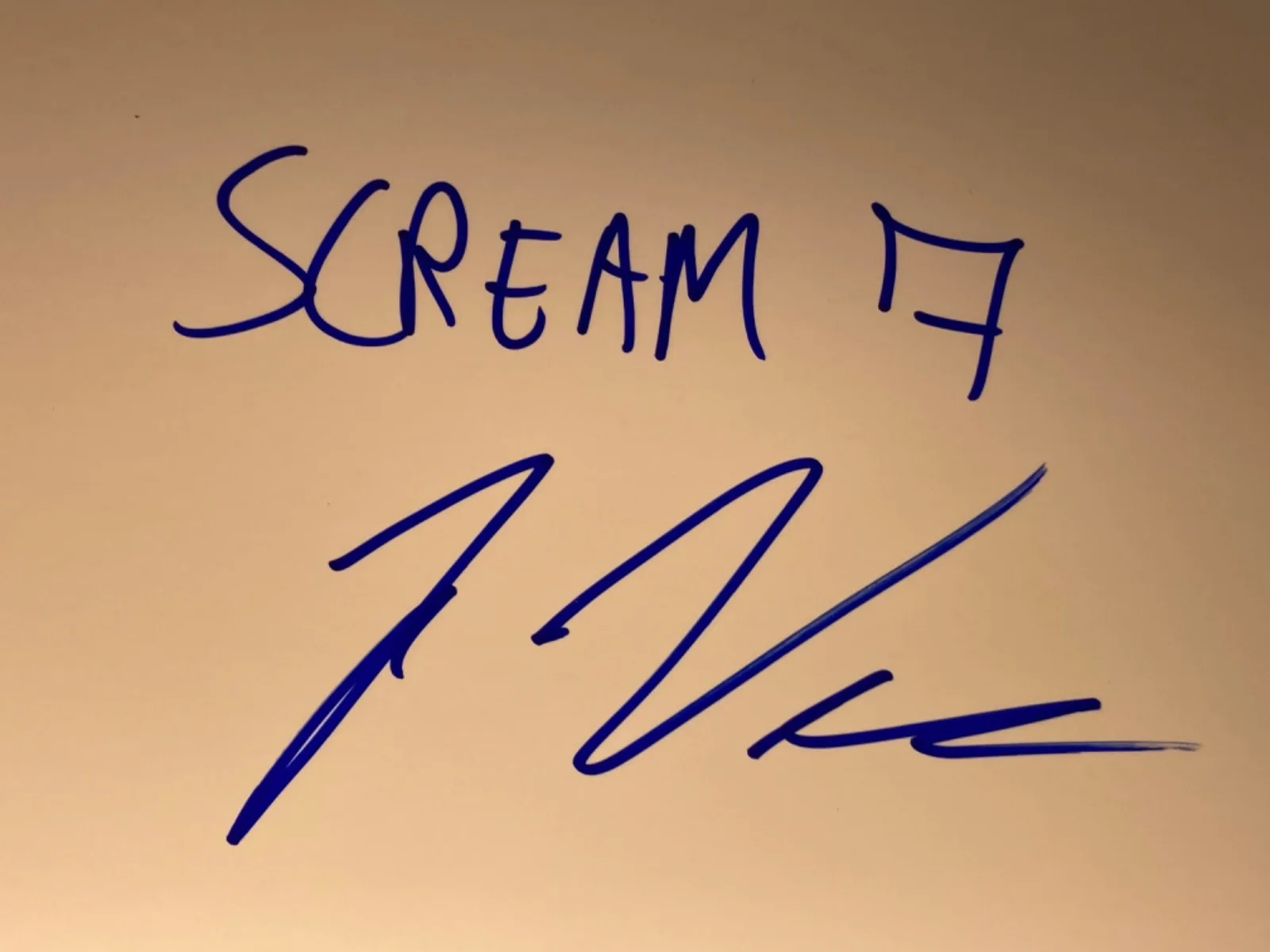 Hand SIGNED James Vanderbilt 8.5x11 Blank Photo Paper - "Scream 7" inscribed, изображение 2