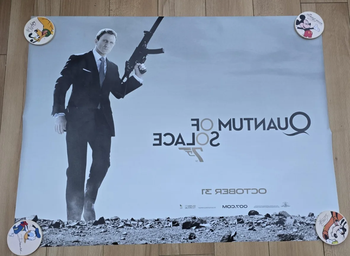 Quantum of Solace Original Quad Double Cinema Poster James Bond 2008, изображение 2