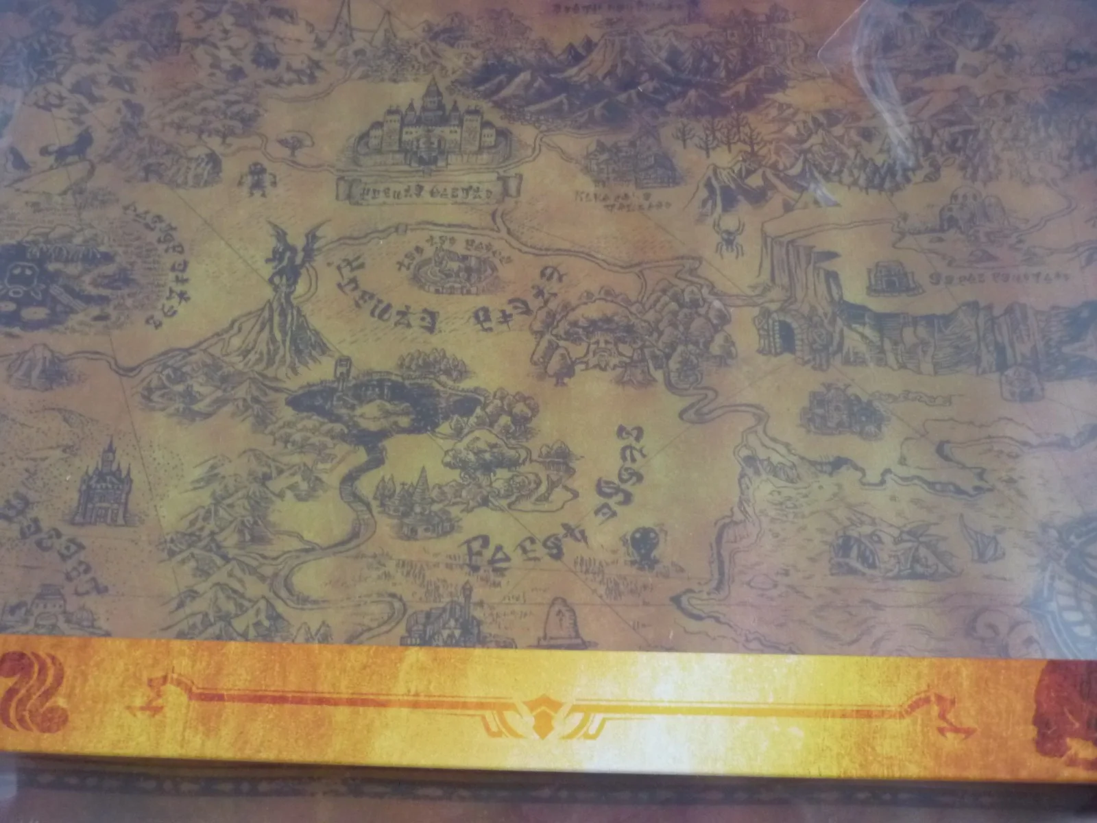 framed a3 original loot crate legend zelda map of hyrule, image 5