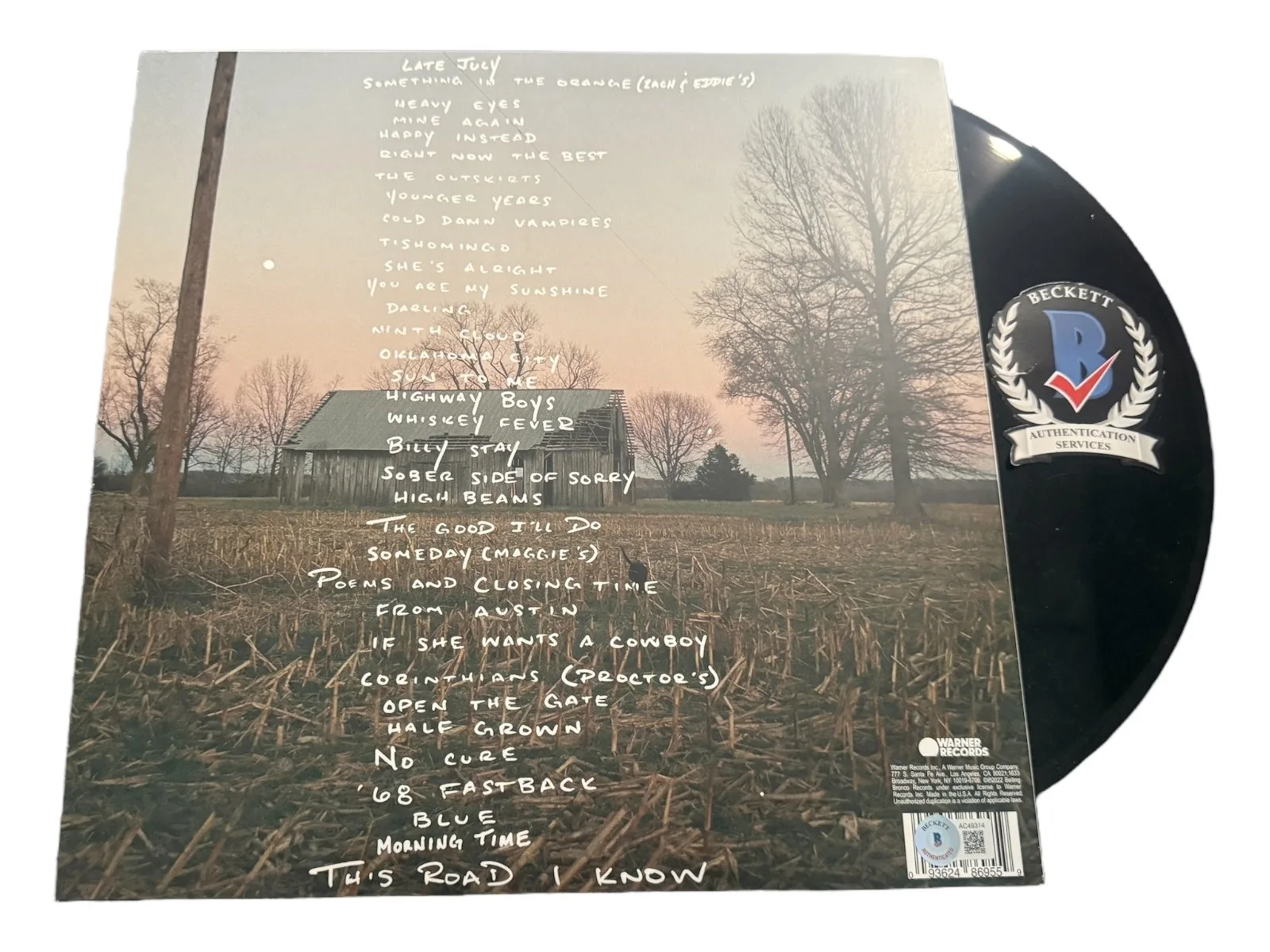 ZACH BRYAN SIGNED AUTOGRAPH AMERICAN HEARTBREAK VINYL LP BAS BECKETT, изображение 2