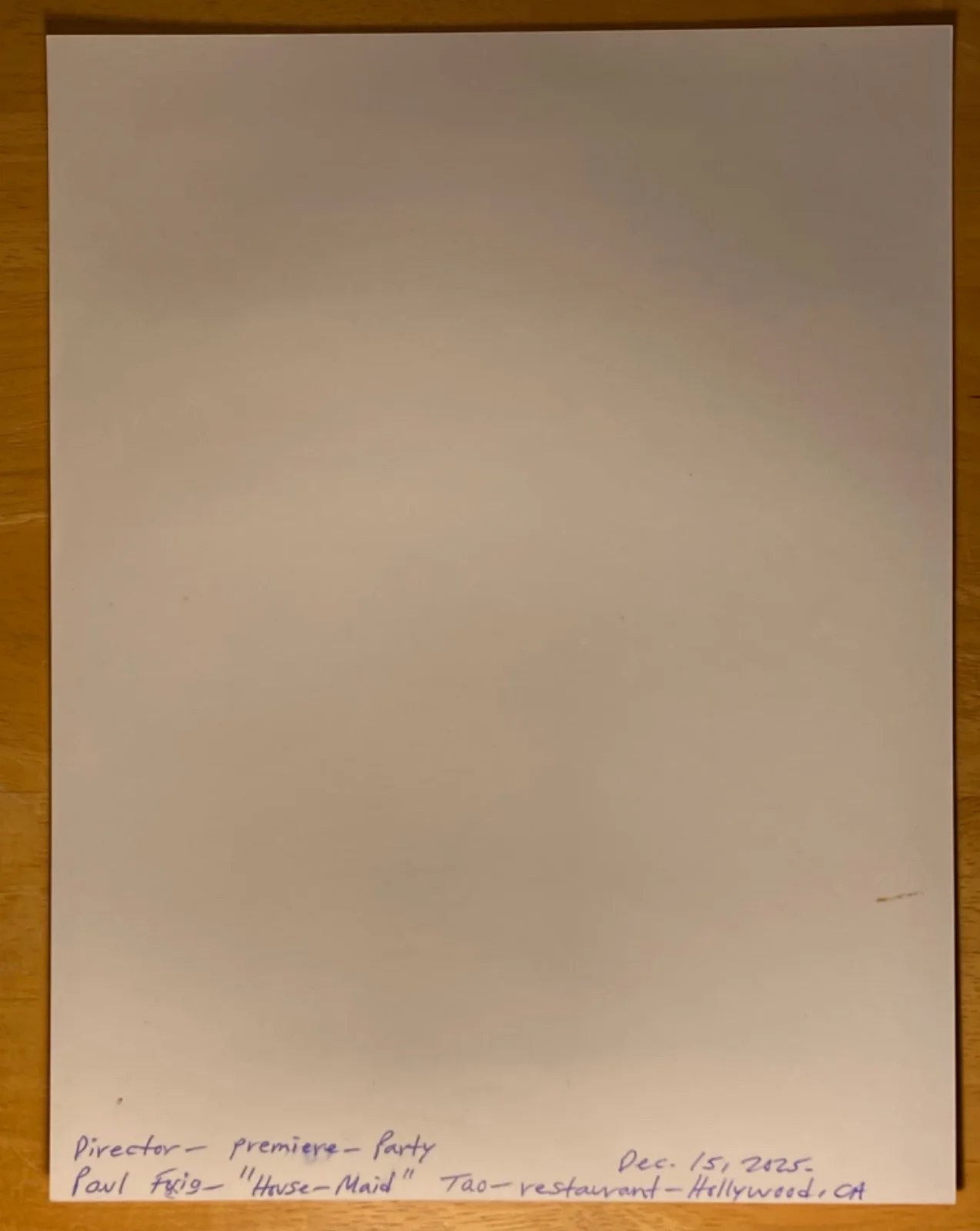 Hand SIGNED Paul Feig 8.5x11 Blank Photo Paper - Director - Ghostbusters, etc, image 4