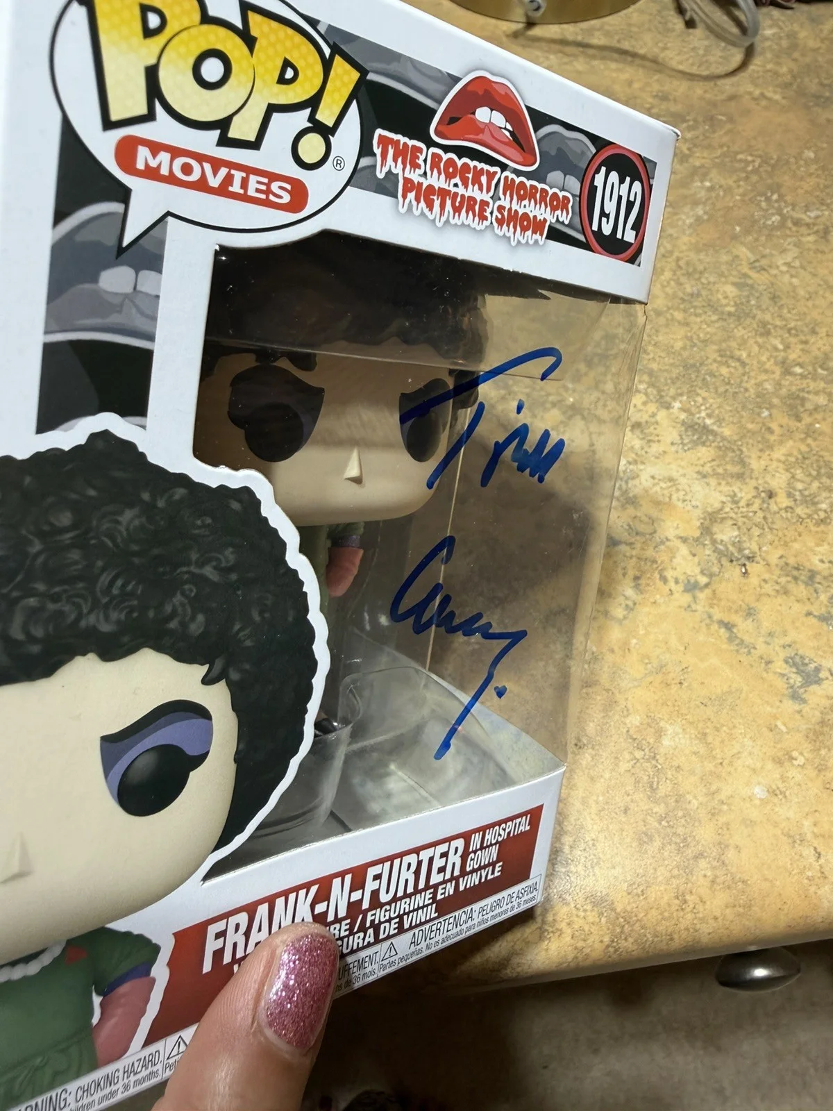 Tim Curry — Tim Curry Signed Frank N Furter Rocky Horror Funko Pop #1912, изображение 2