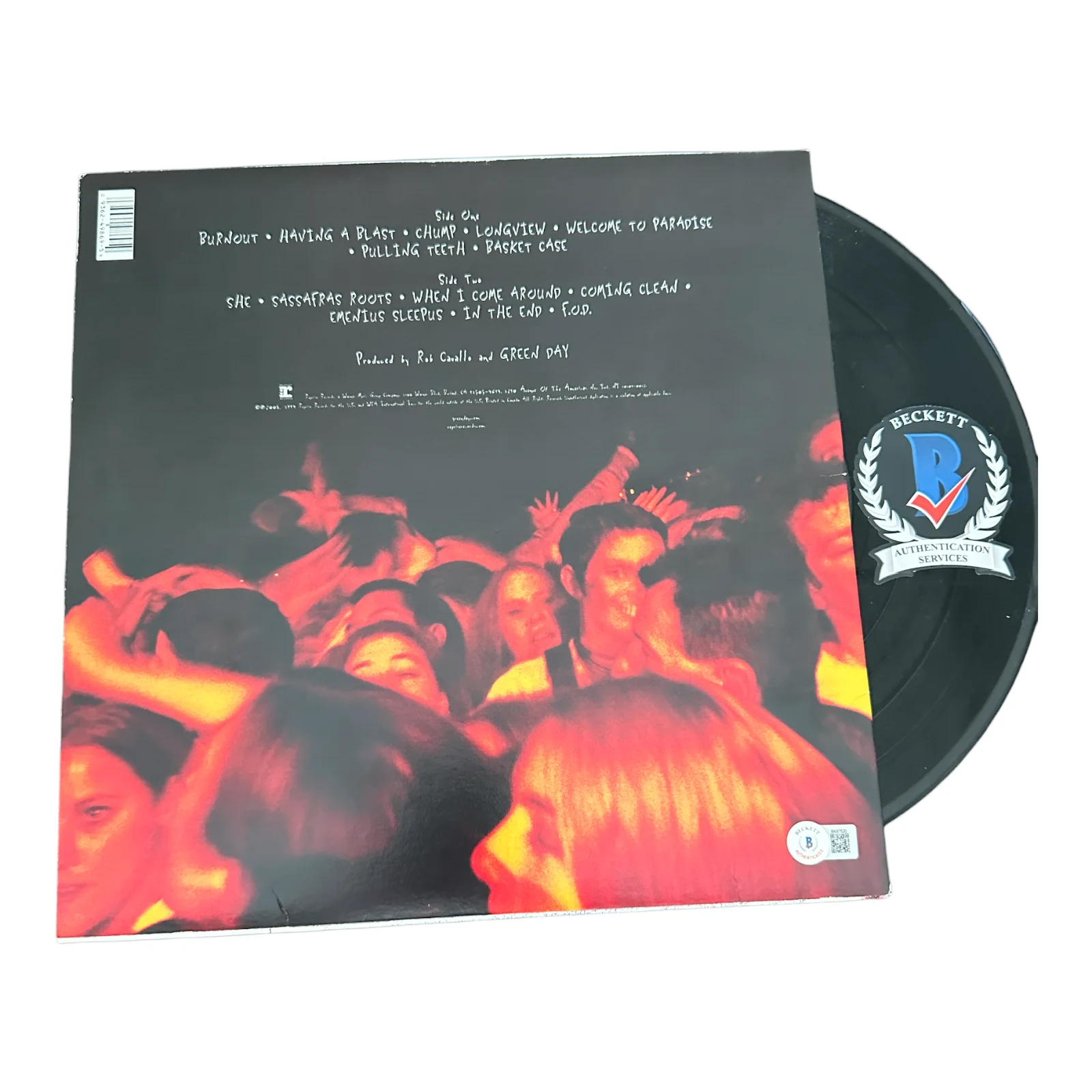 BILLIE JOE ARMSTRONG SIGNED AUTO GREEN DAY DOOKIE ALBUM VINYL LP BAS BECKETT, изображение 2