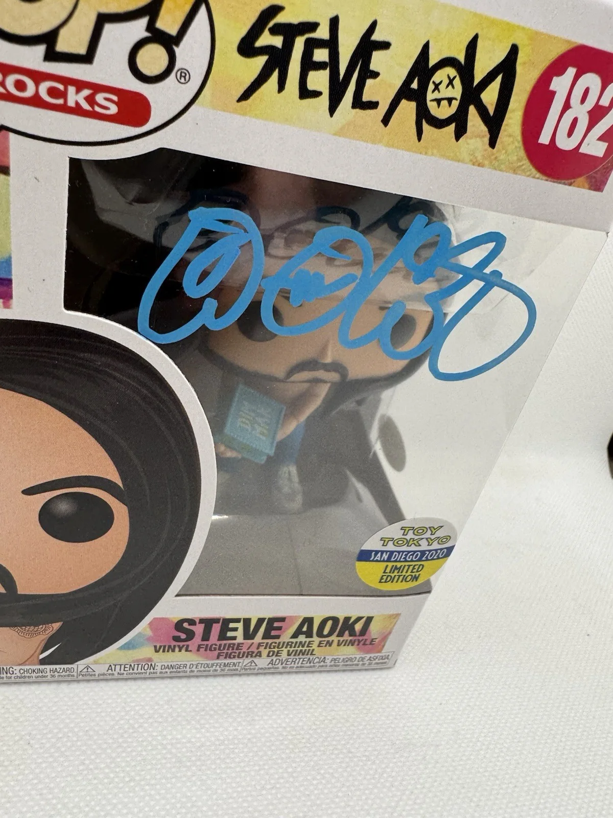 STEVE AOKI SIGNED FUNKO POP JSA COA AUTOGRAPHED ROCKS 182 DJ TOY TOKYO SAN DIEGO, image 2