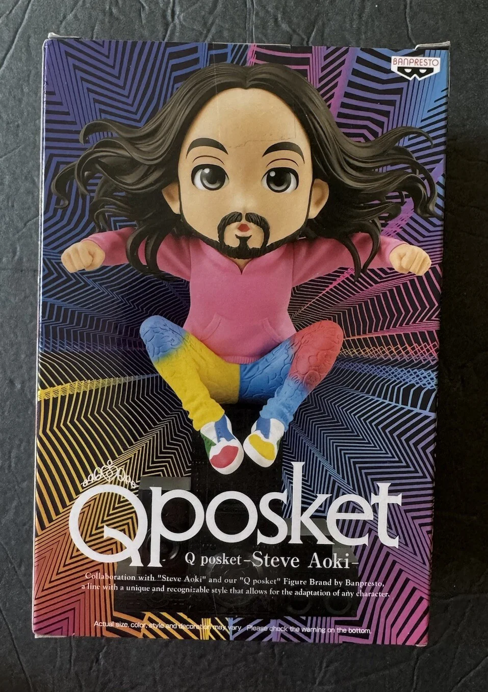 Steve Aoki Q Posket Signed Figure Banpresto Autographed JSA COA DJ EDM BANDAI, image 4