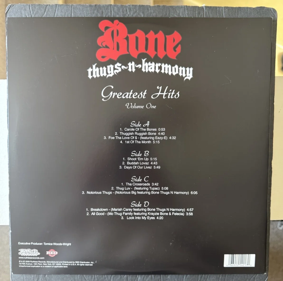 Bone Thugs-N-Harmony Signed Vinyl Greatest Hits PSA/DNA LOA autograph Rap ALL 5, изображение 4