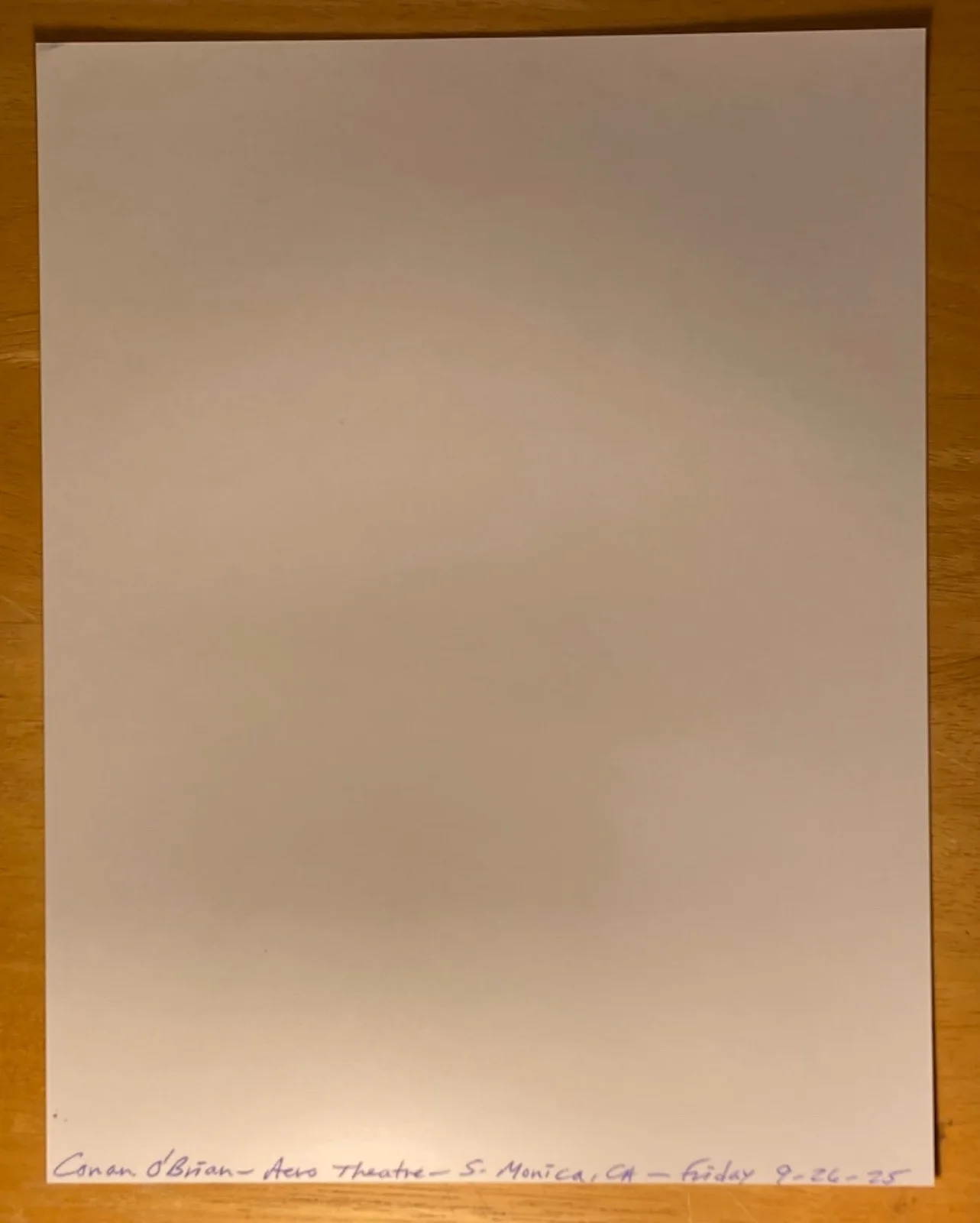 Hand SIGNED Conan O'Brien 8.5x11 Blank Photo Paper - Late Night Comedian, image 4