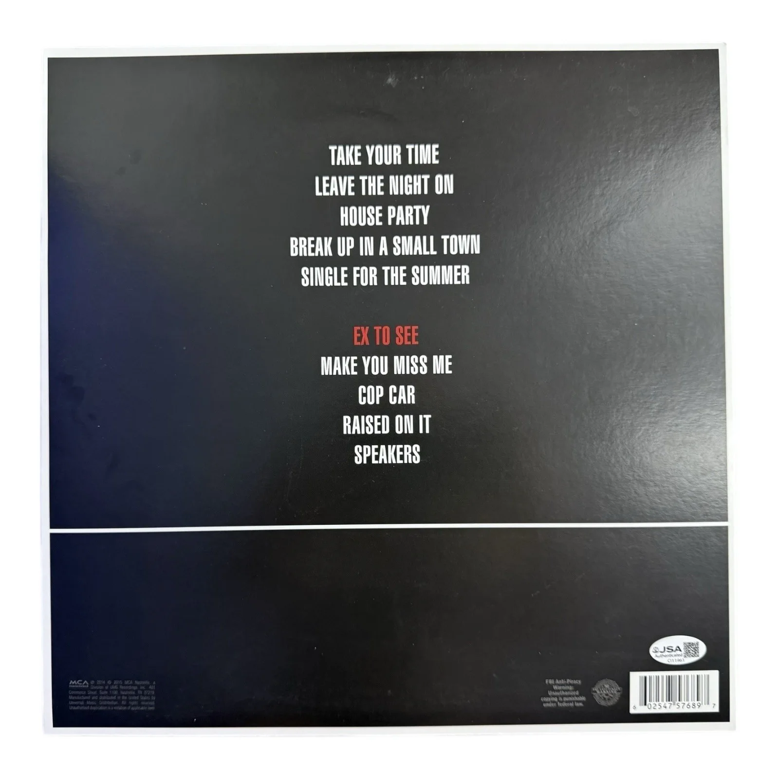 SAM HUNT SIGNED MONTEVALLO VINYL ALBUM COVER COUNTRY + RECORD JSA COA, изображение 2