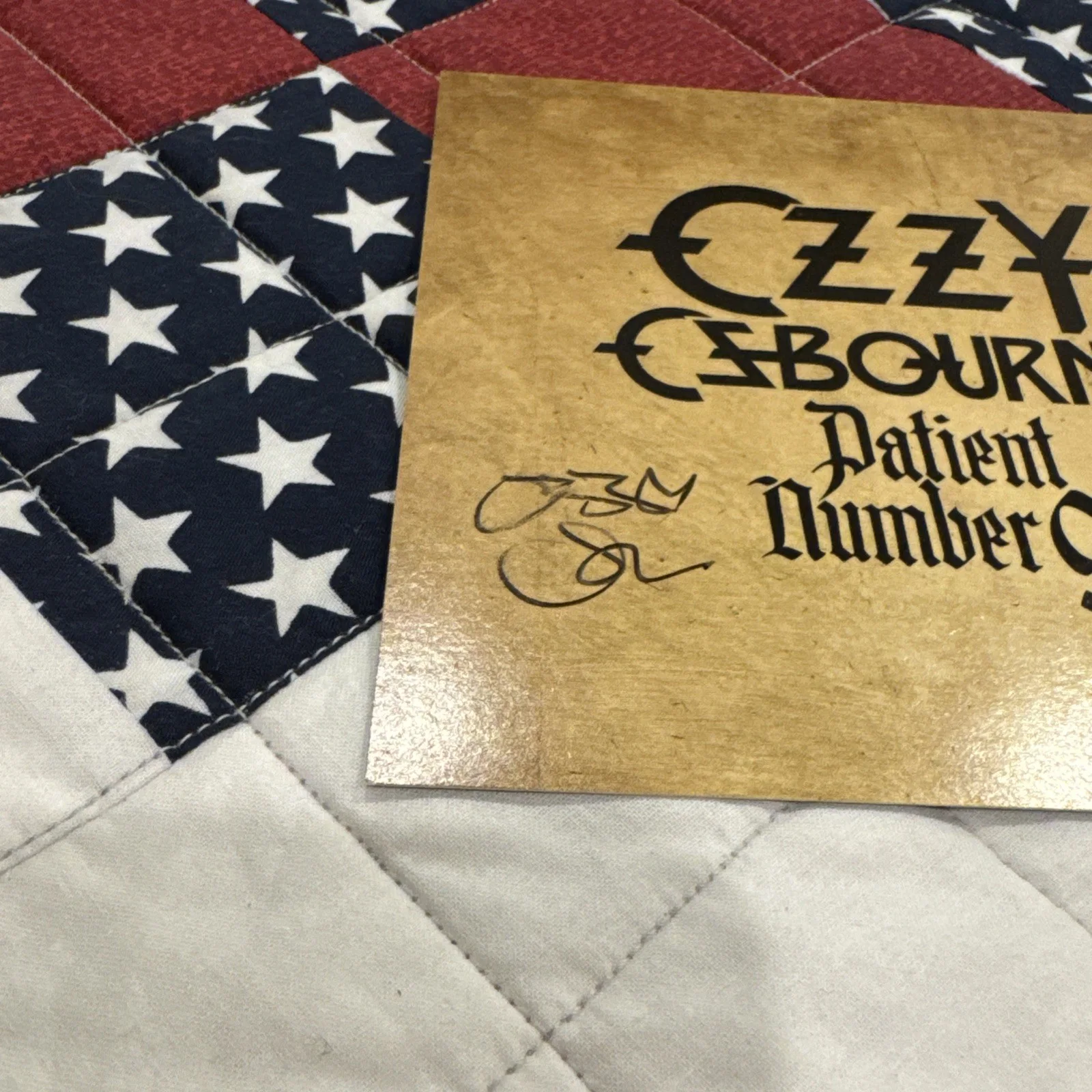 OZZY OSBOURNE SIGNED Patient Number 9 AUTOGRAPH CD INSERT NOT A VINYL ROCK MUSIC, изображение 2