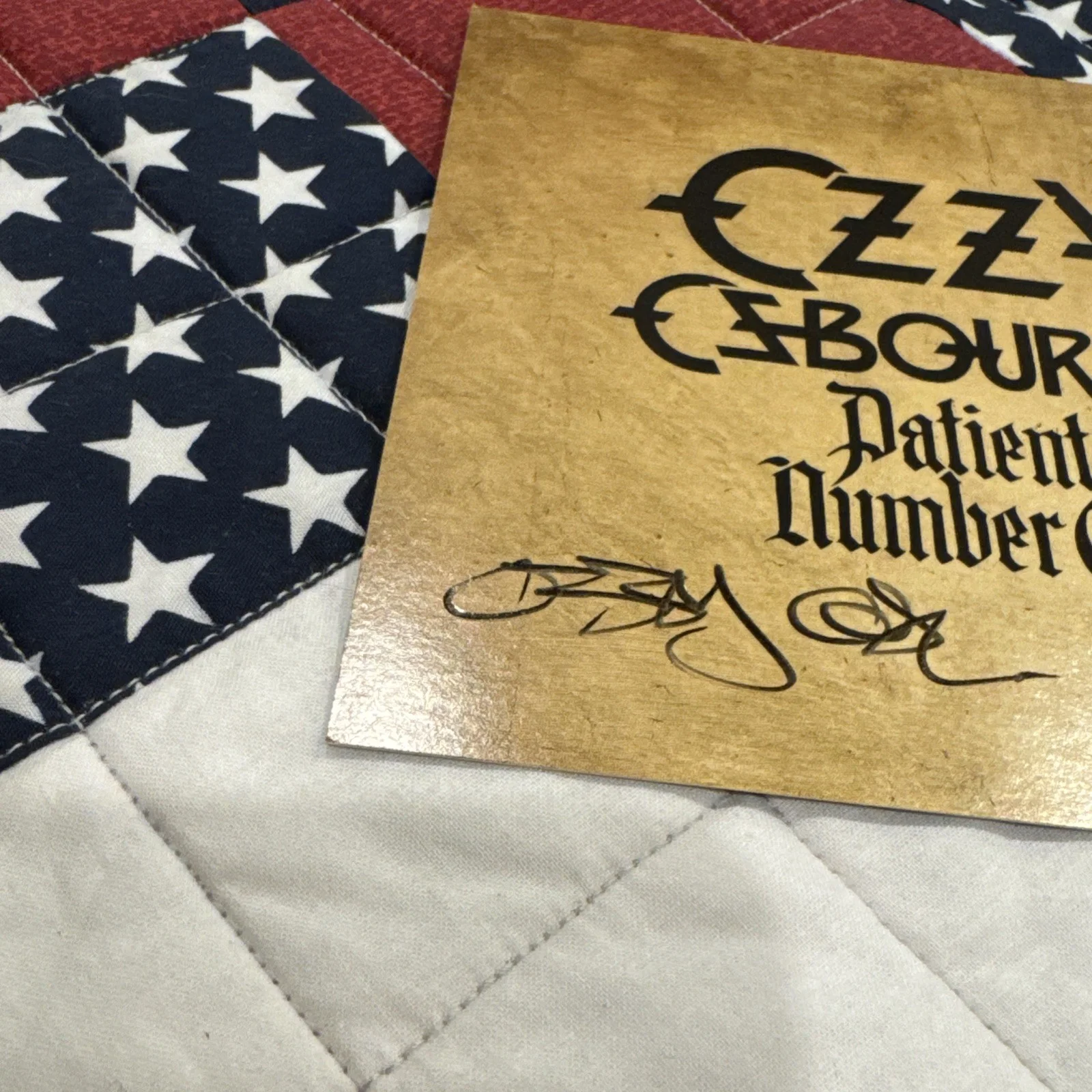 OZZY OSBOURNE SIGNED Patient Number 9 AUTOGRAPH CD INSERT NOT A VINYL ROCK MUSIC, изображение 3