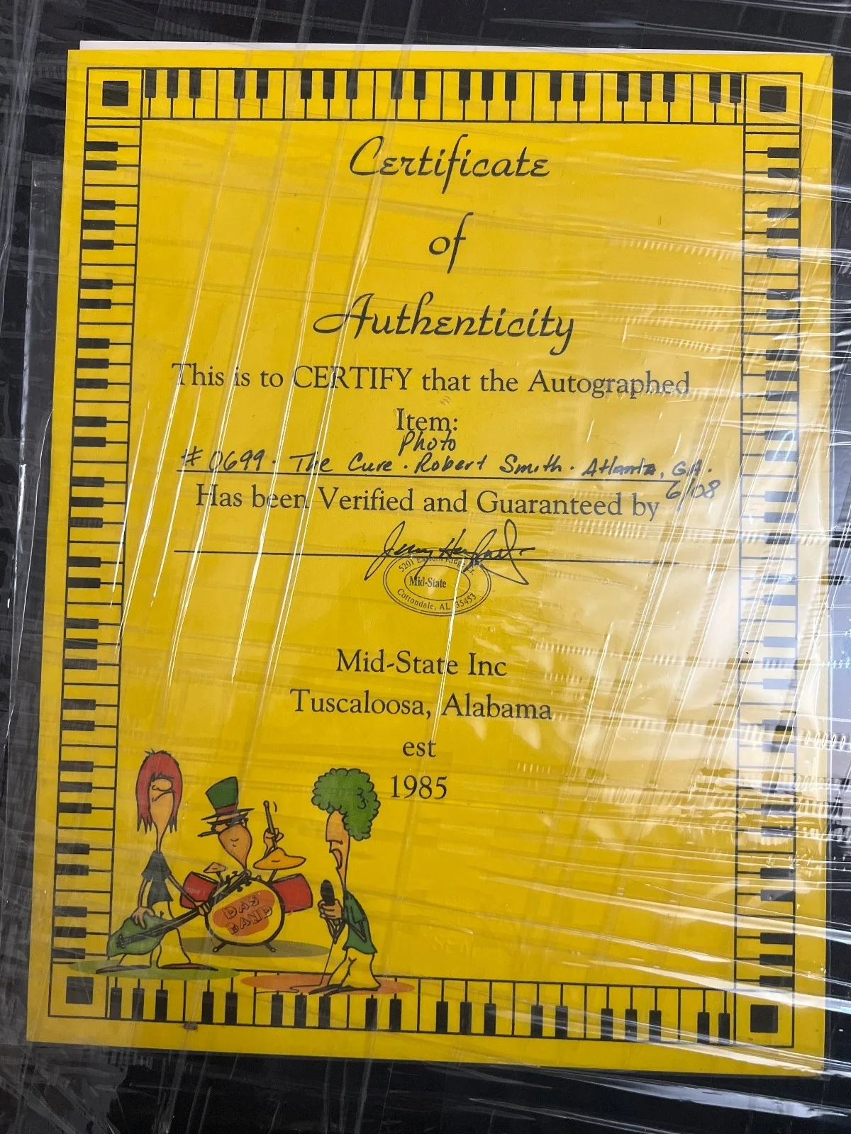 Robert Smith Autograph Authenticated, image 5