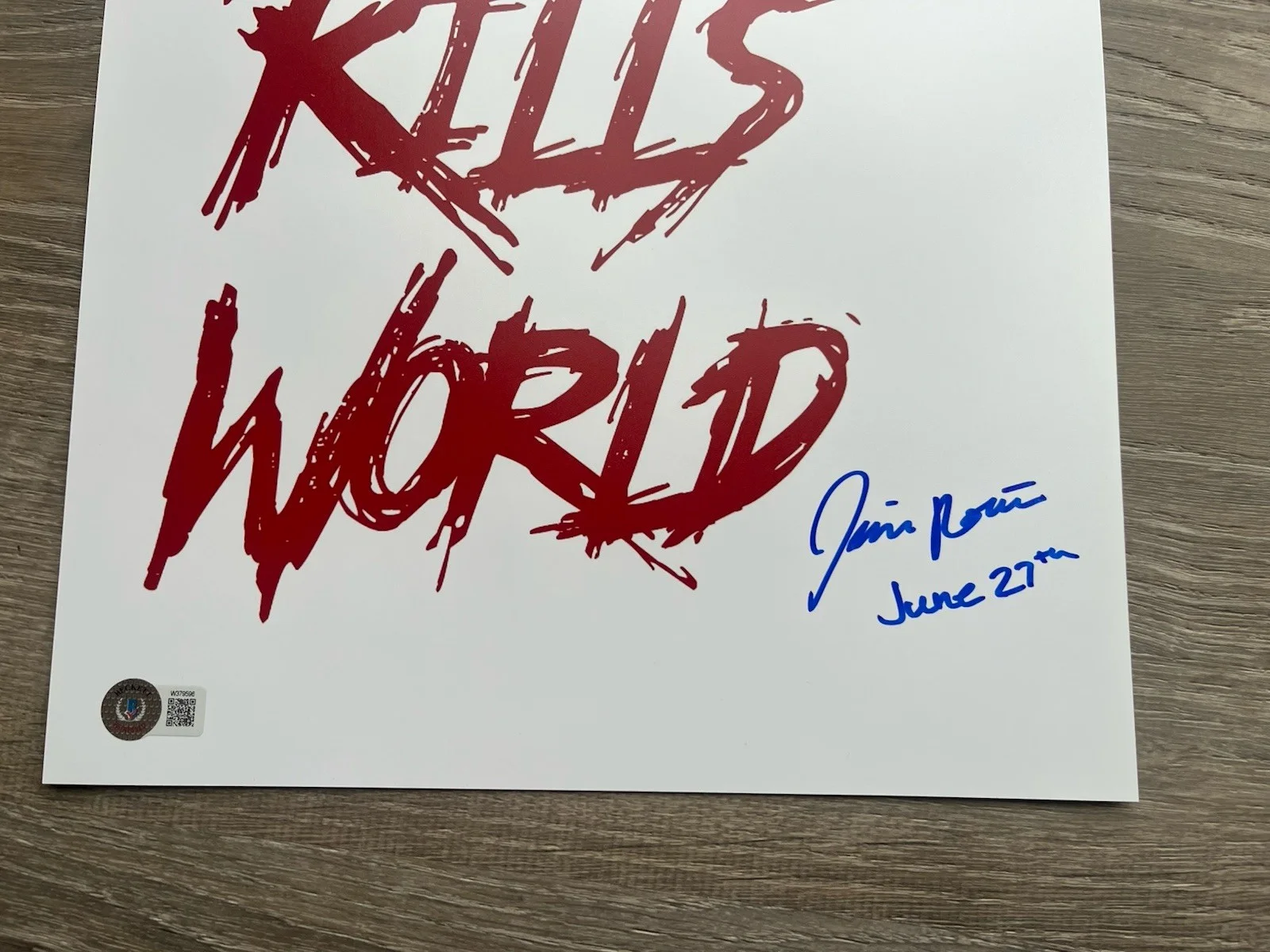 Jessica Rothe — Jessica Rothe Signed Boy Kills World 11x17 Photo Beckett COA June 27th, изображение 4
