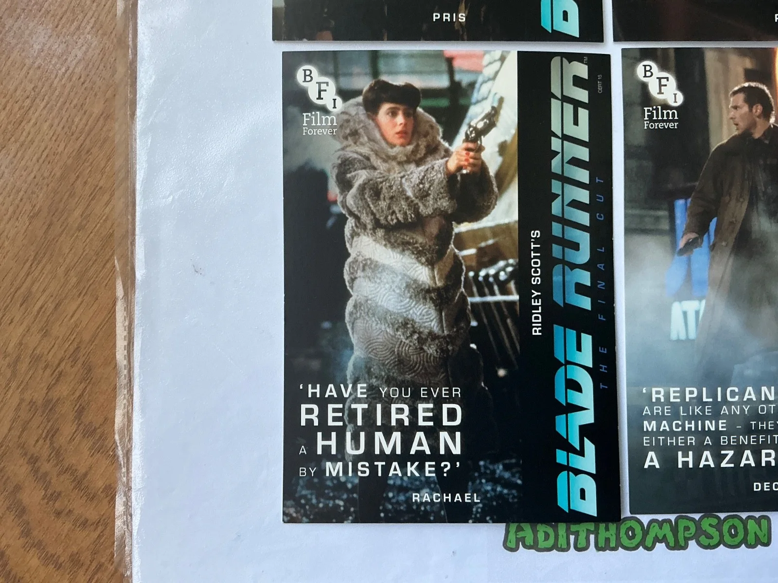 bladerunner movie postcards promotional collection post card blade runner, изображение 2