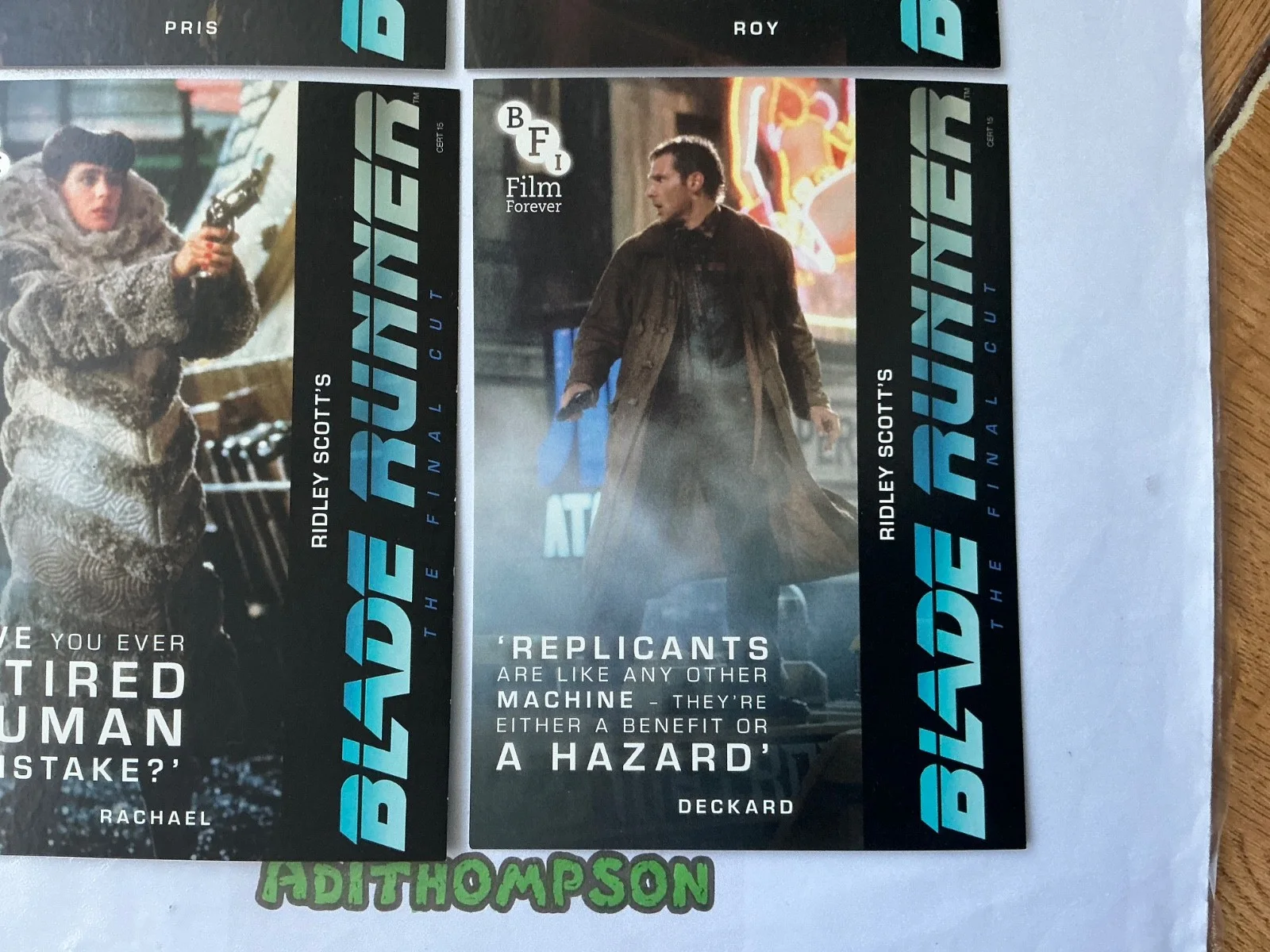 bladerunner movie postcards promotional collection post card blade runner, изображение 3