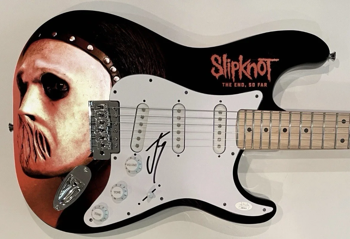 Jay Weinberg Signed Custom Slipknot The End So Far Guitar JSA COA, изображение 2