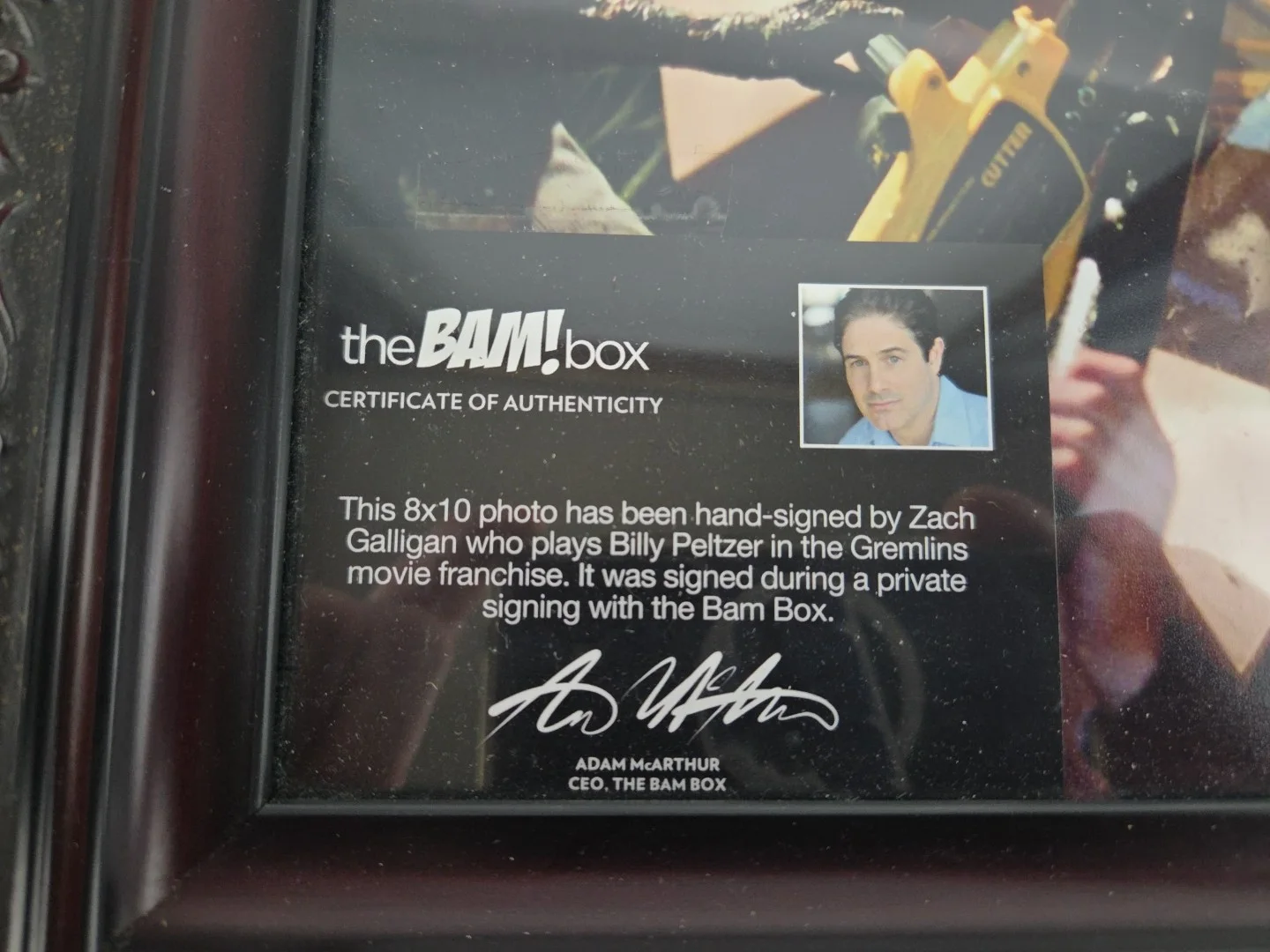 Zach Gilligan — ZACH GALLIGAN BILLY GREMLINS SIGNED AUTOGRAPHED 8X10” Color Photo W/COA, image 3