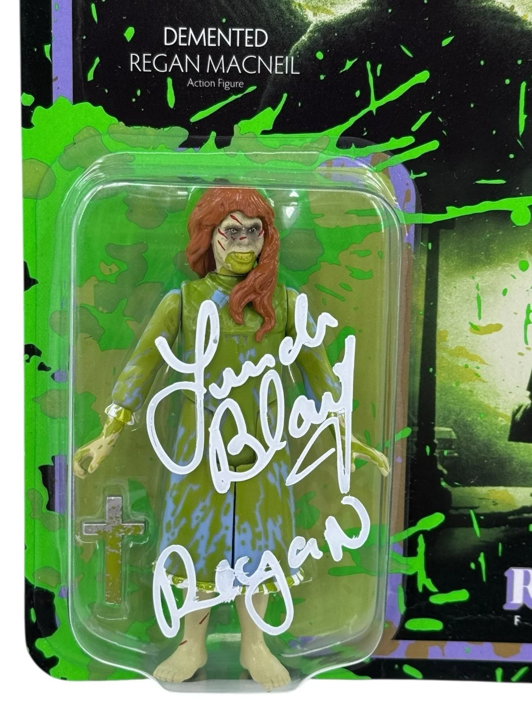Linda Blair — Figura de reacción firmada por Linda Blair Regan (Vomit Splatter) con testigo BAS "Regan", изображение 2
