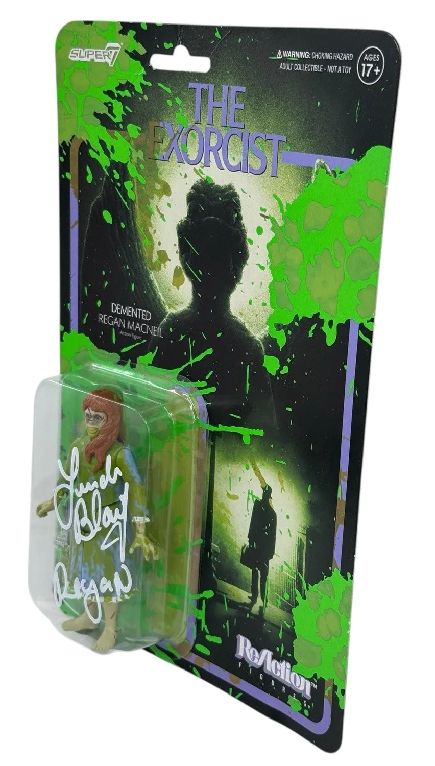 Linda Blair — Figura de reacción firmada por Linda Blair Regan (Vomit Splatter) con testigo BAS "Regan", изображение 3