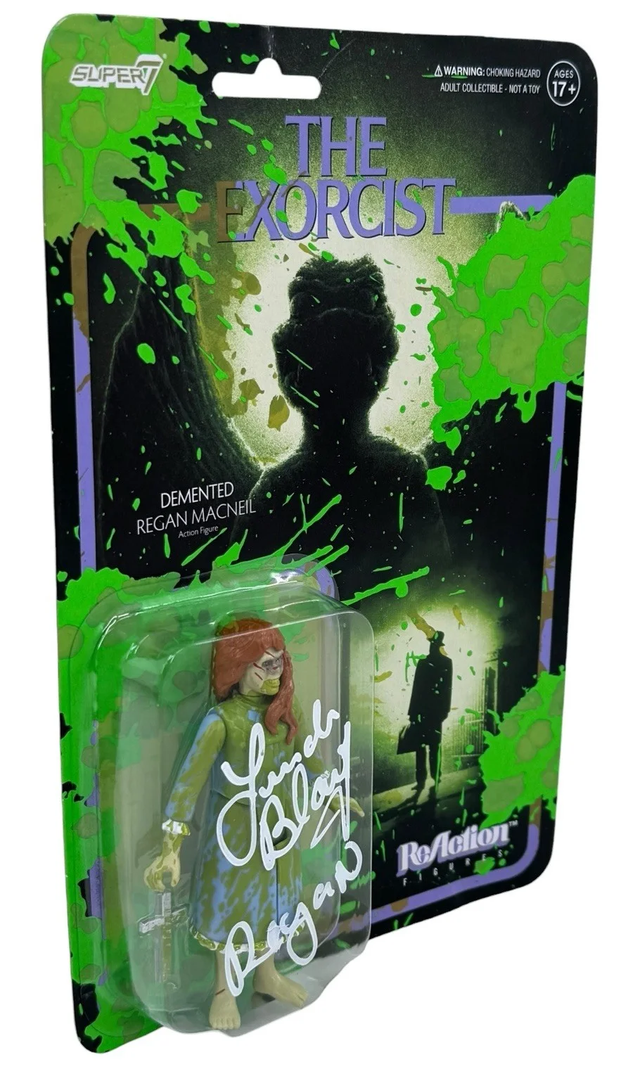 Linda Blair — Figura de reacción firmada por Linda Blair Regan (Vomit Splatter) con testigo BAS "Regan", изображение 5