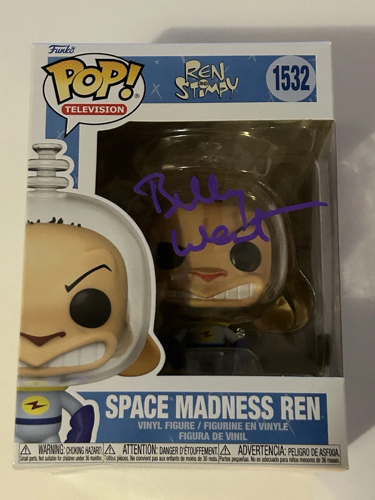 Billy West — Billy West Autographed Space Madness Ren – Ren And Stimpy Funko Pop #1532 OC, изображение 2