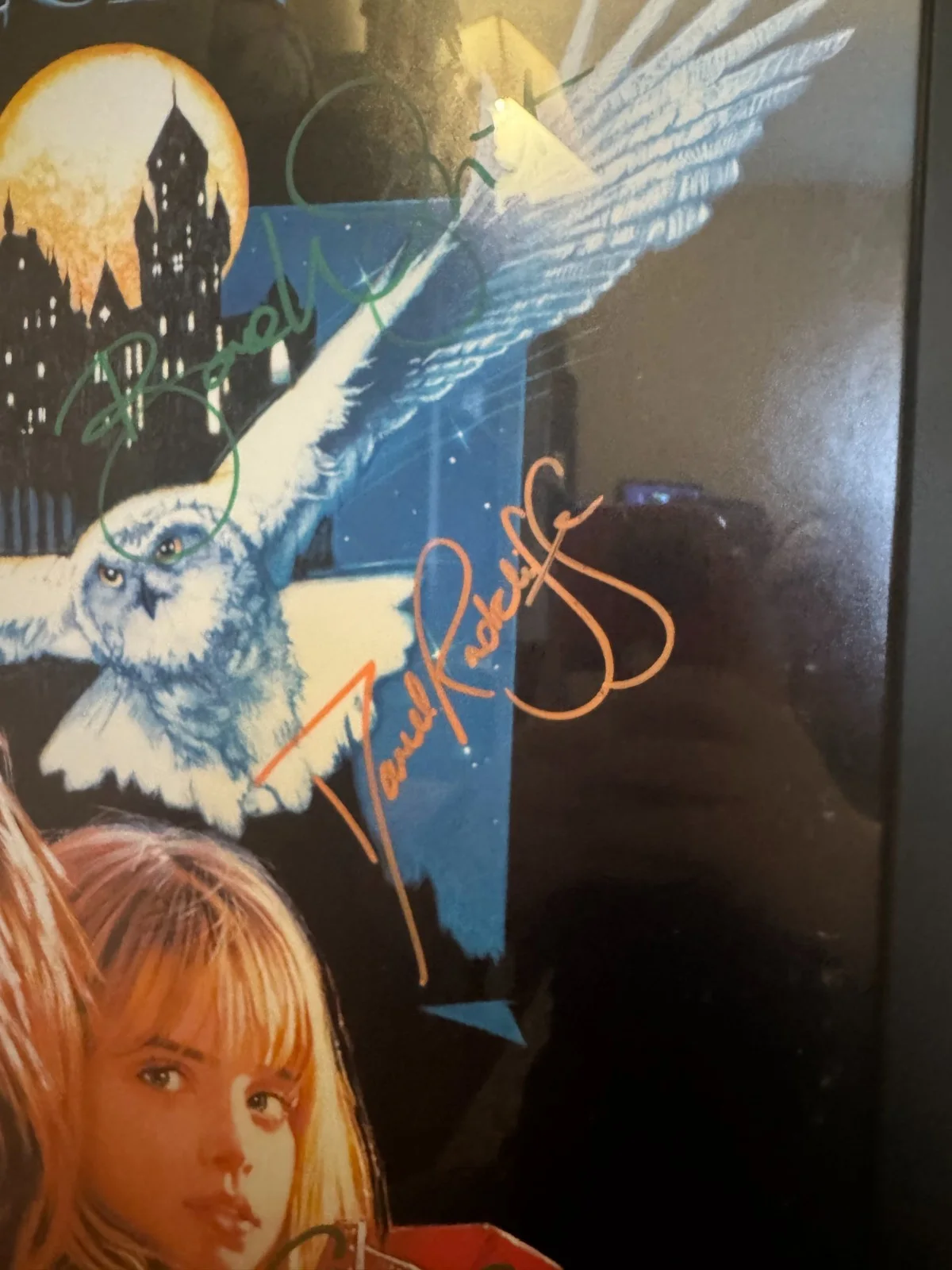 Daniel Radcliffe, Emma Watson, Rupert Grint, more — Harry Potter Sorcerer’s Stone Poster SIGNED Full Cast + J.K. Rowling – RARE, image 2