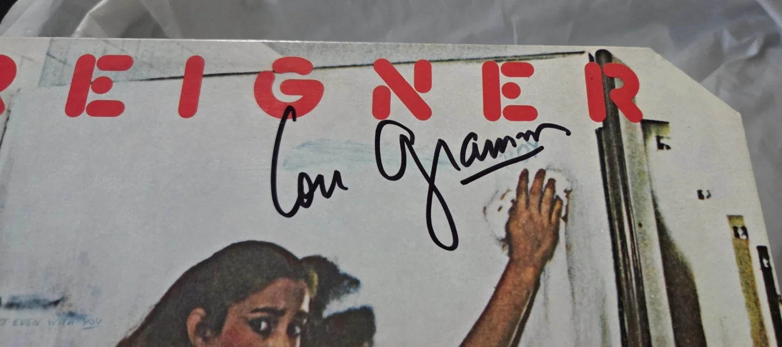 Lou Gramm Signed Foreigner Autograph COA proof, image 2