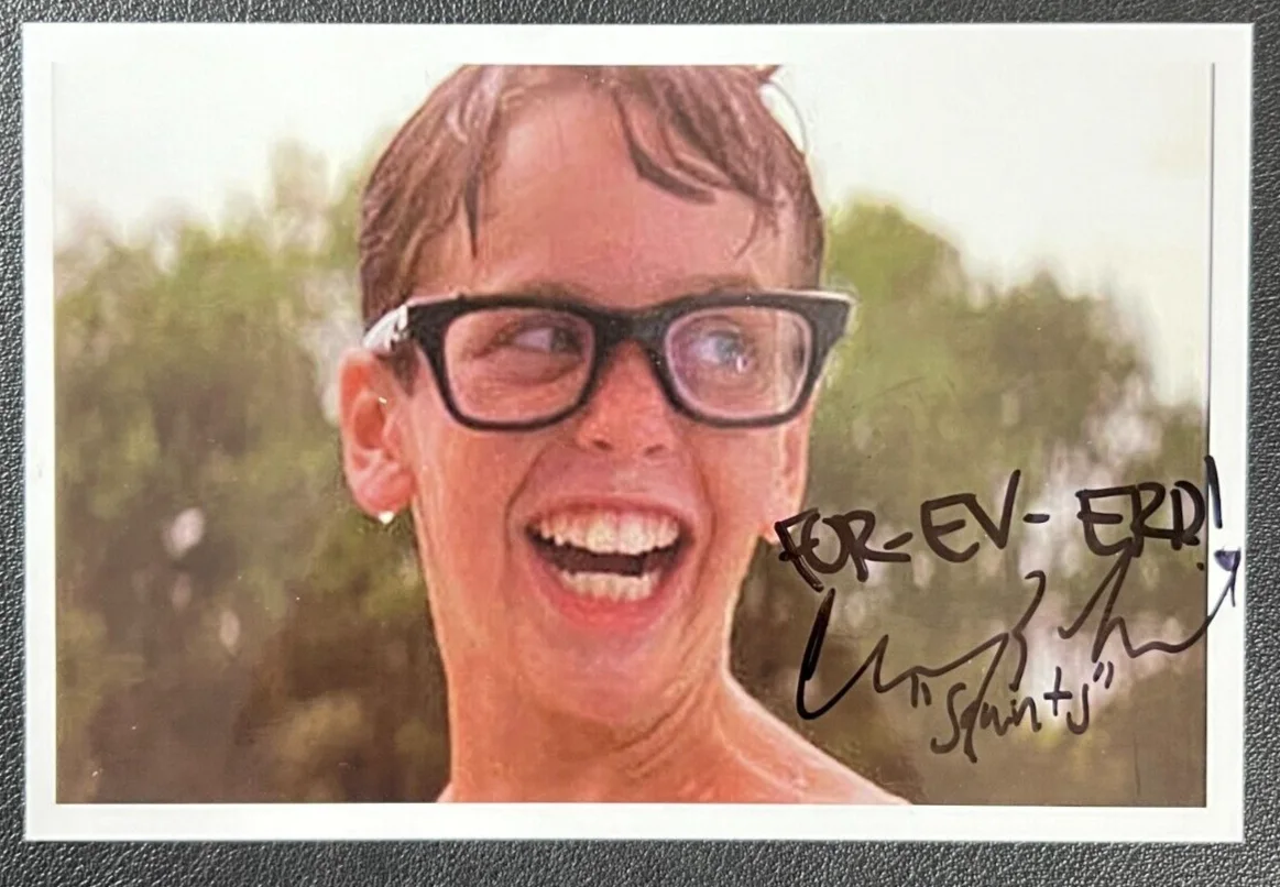 Chauncey Leopardi — Chauncey Leopardi Signed Photo JSA w/COA "Squints" Film Actor The Sandlot WOW!, image 2