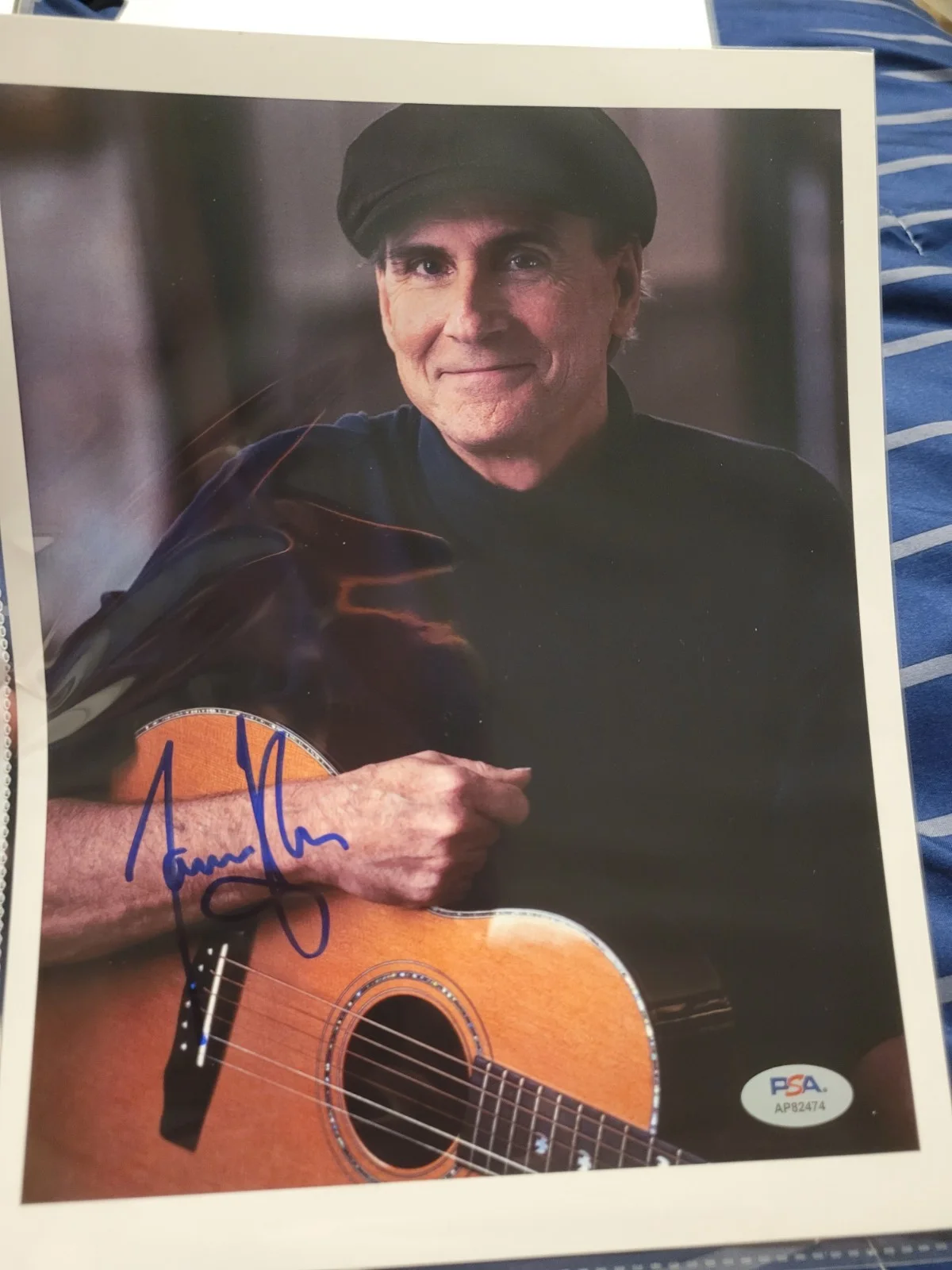 James Taylor Signed autograph 8x10 PSA COA Sweet Baby James Gorilla, изображение 2