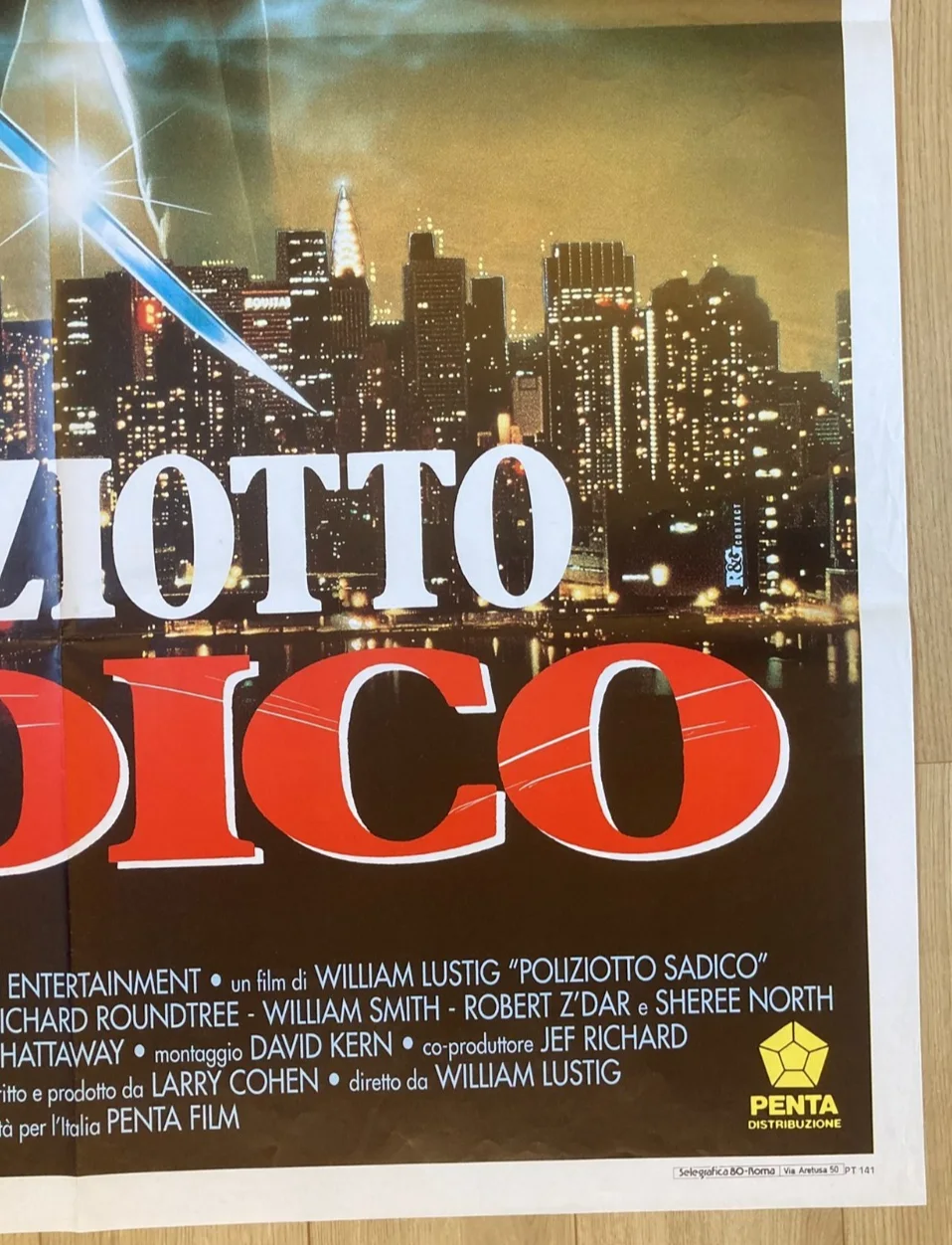 MANIAC COP 1988 Original Cinema ITALIAN 2 Fogli Movie POSTER 39x55in Slasher, изображение 5